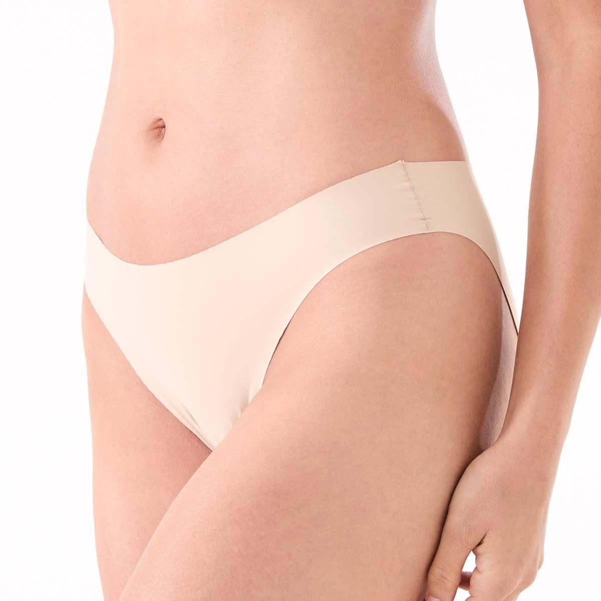 6 3 Pack No Show Bikini Briefs LEOPARD, PINK CHALK, LIGHT FAWN, 6 of 8