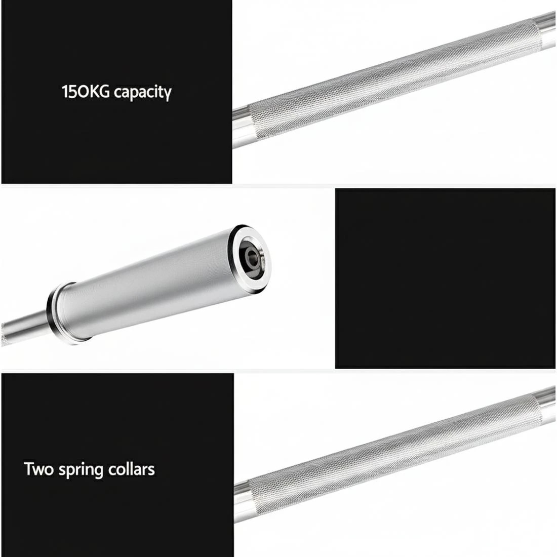 6 Everfit Barbells Set 36kg 120cm - Multi, 6 of 6