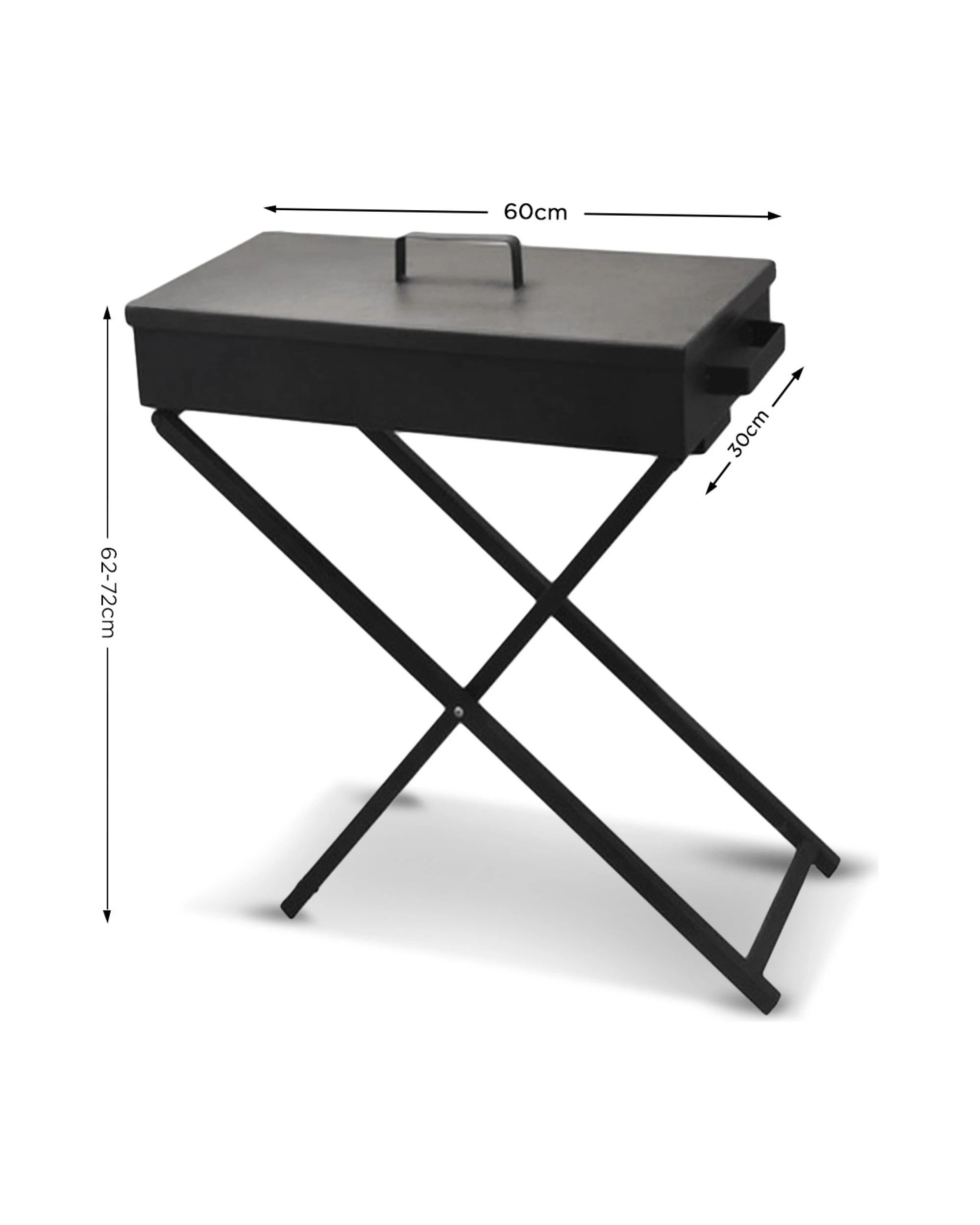 2 Wallaroo Charcoal BBQ Grill Camping Hiking Suitable Outdoor Foldable Legs Height Adjustable - Black, 2 of 9