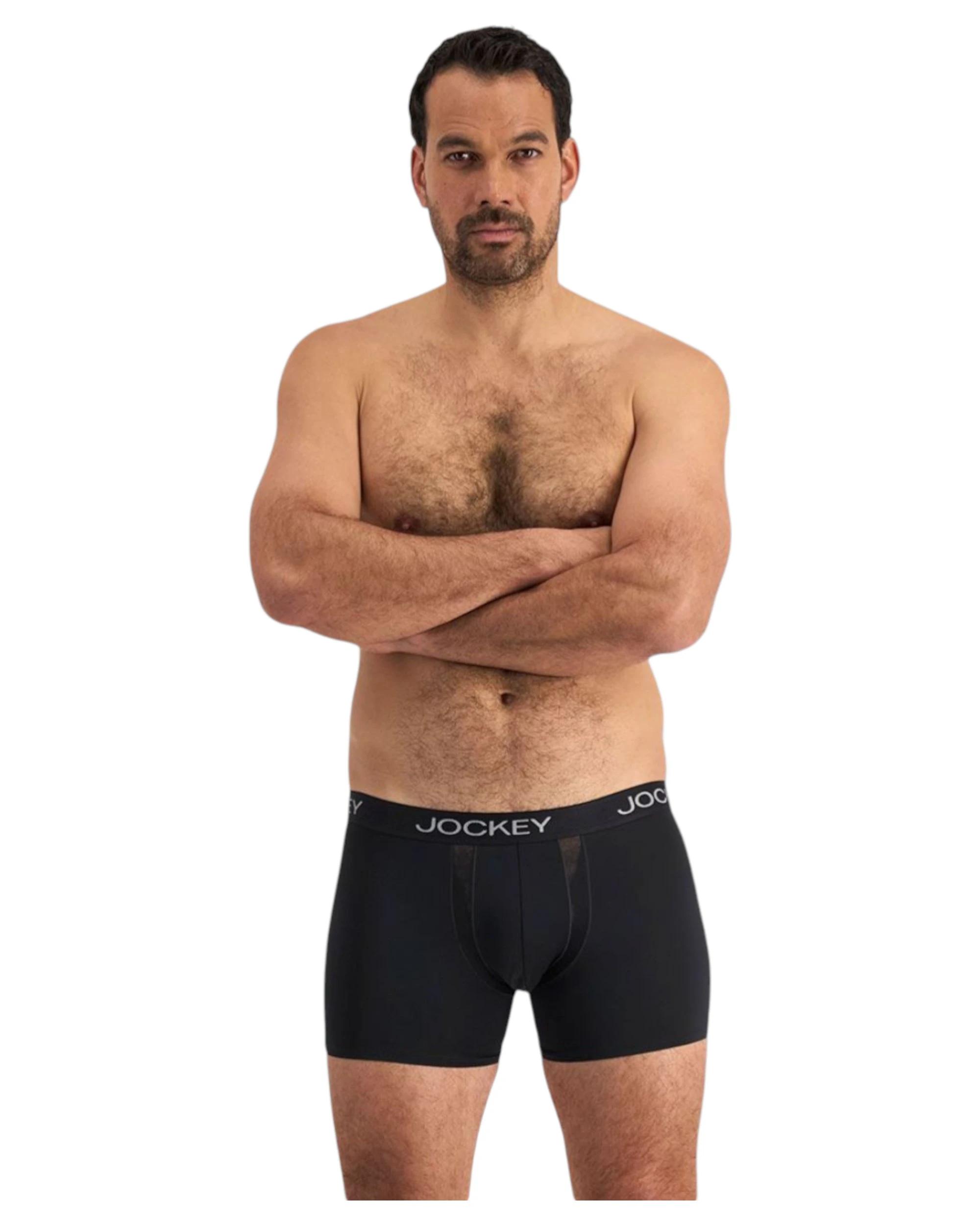 3 Jockey 4 Pack Mens Chafe Proof Pouch /Grey Underwear MULTI, 3 of 7