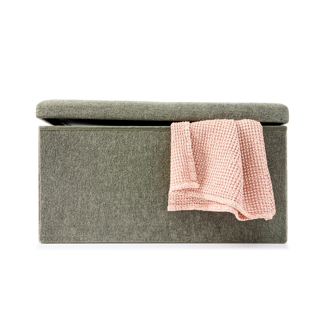 3 Rectangle Storage Ottoman - Green, 3 of 9