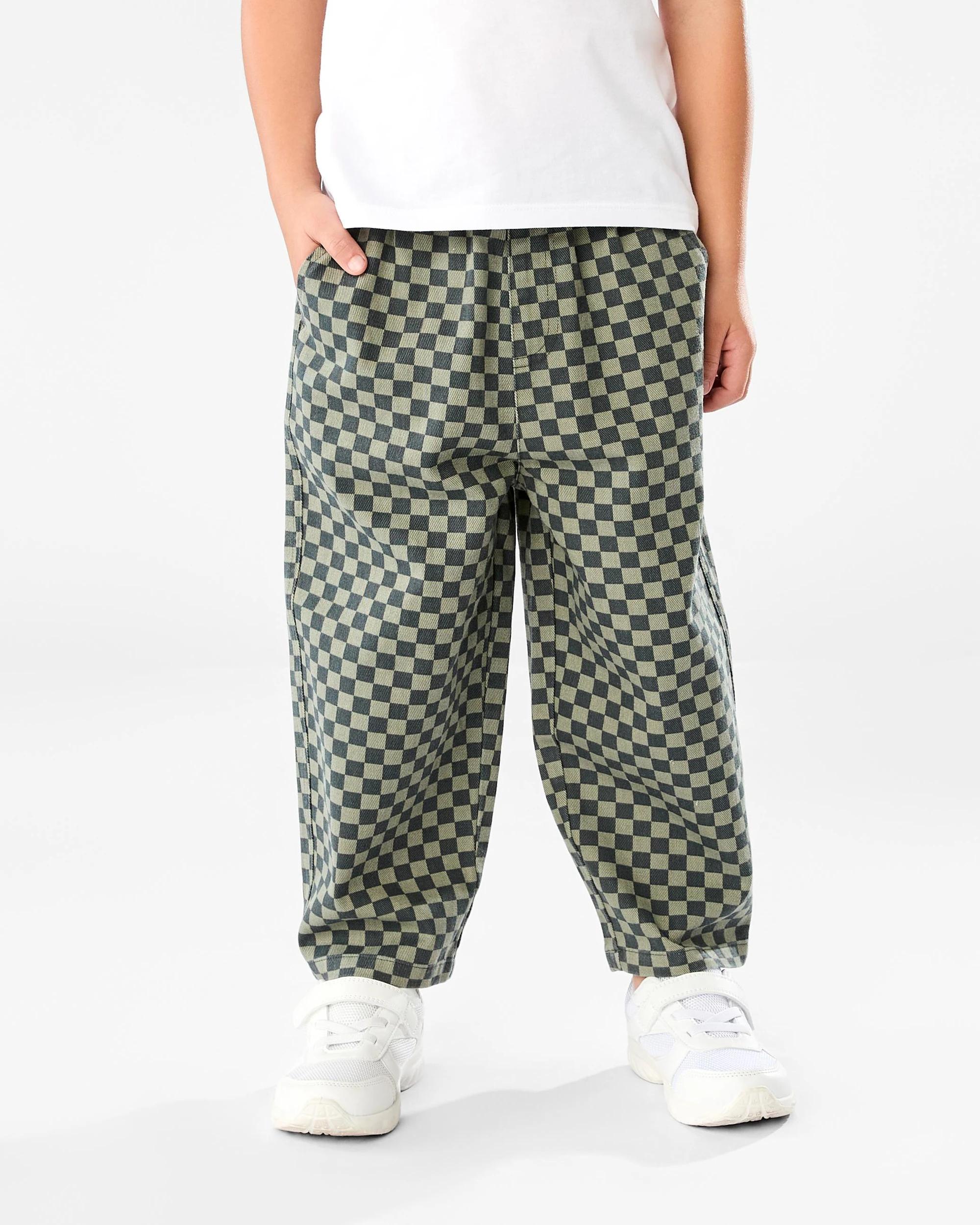 1 Printed Checkerboard Pants Grn Check, 1 of 8