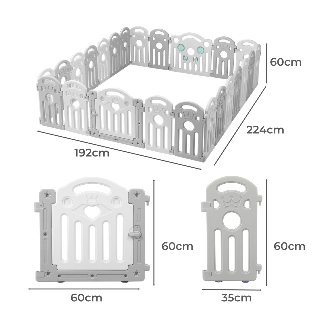 3 Bopeep 24-panel Baby Playpen 190x224x60cm, 3 of 6