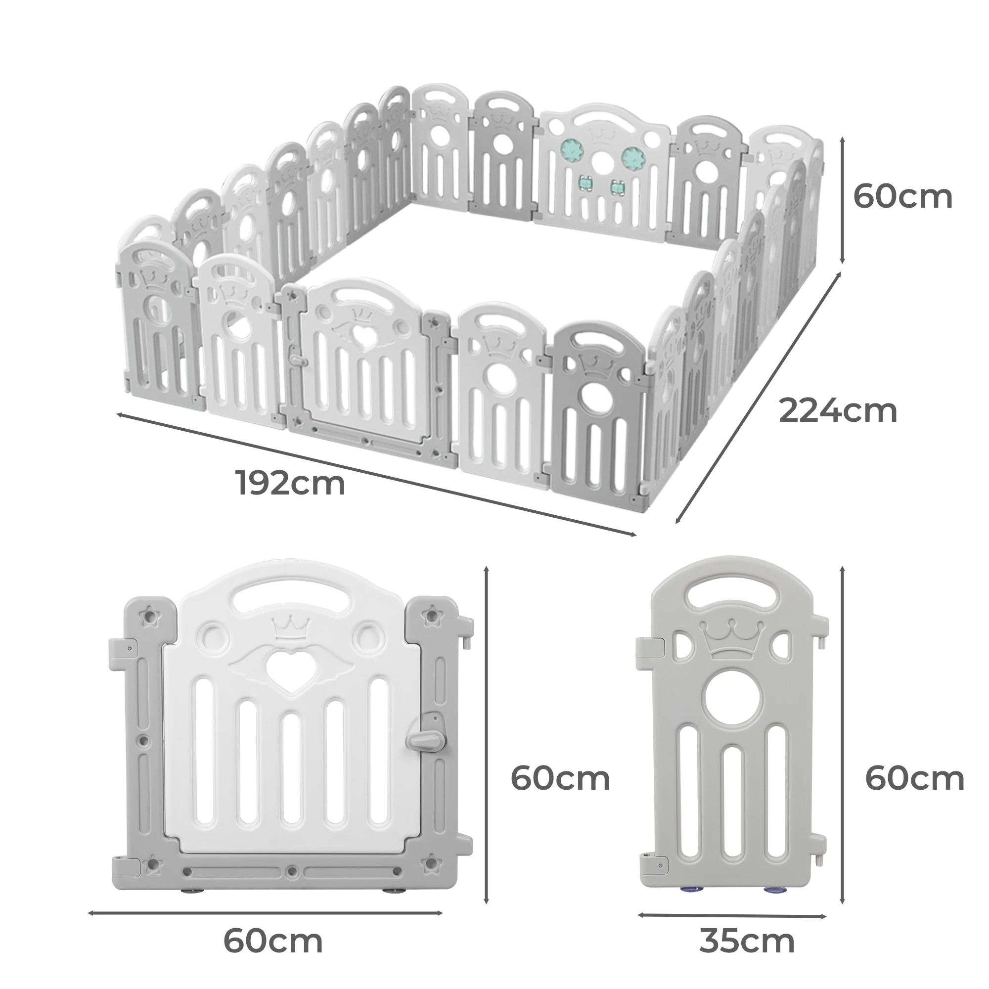 3 Bopeep 24-panel Baby Playpen 190x224x60cm, 3 of 6