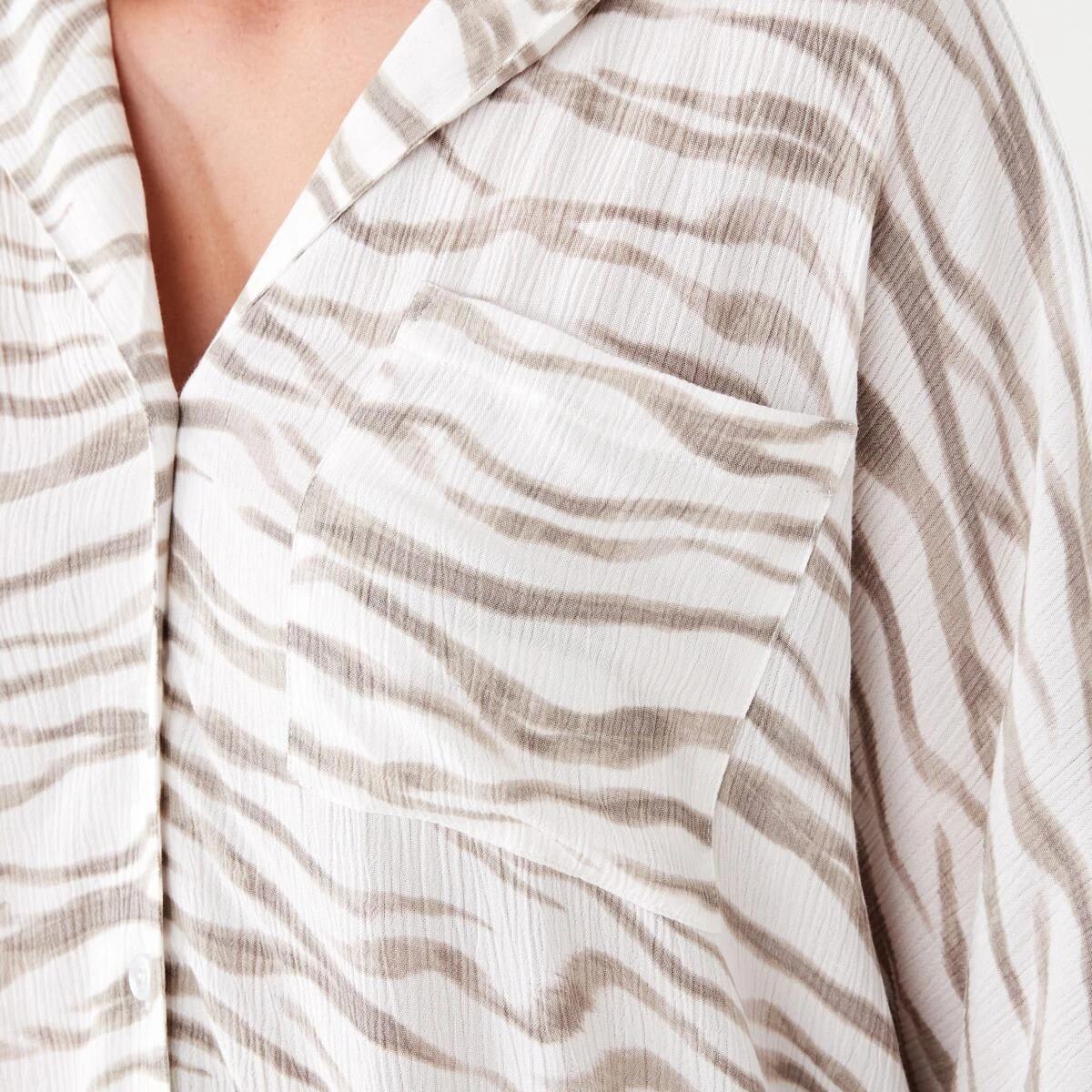 6 Short Dolman Sleeve Shirt SOFT ZEBRA CLOUD DANCER, 6 of 6
