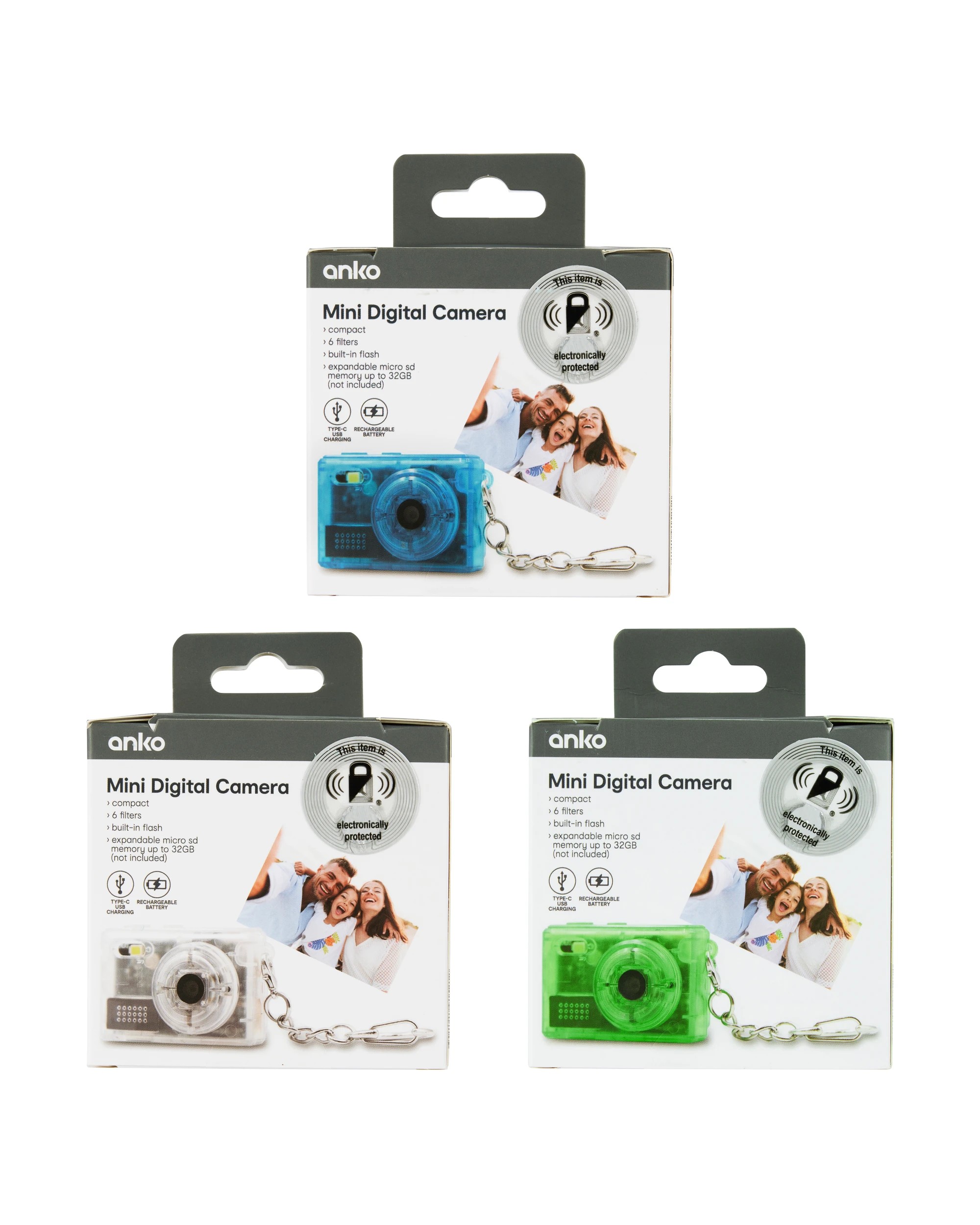 7 Mini Digital Camera - Clear, Assorted, 7 of 7