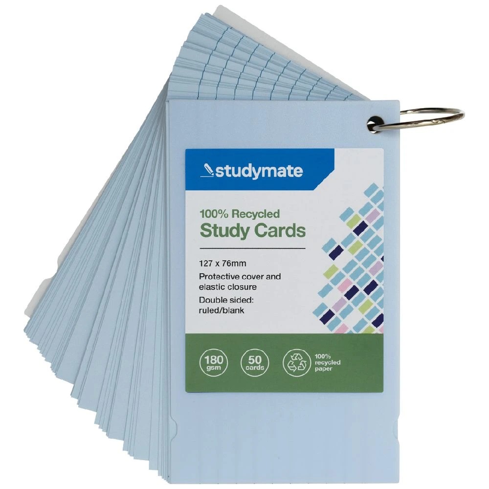 1 Studymate Study Cards Pastel Blue 50 Sheets, 1 of 9