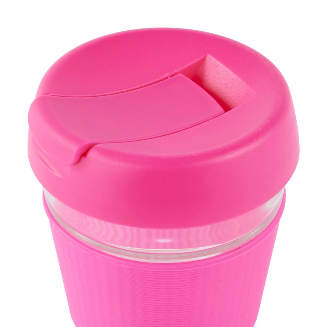 2 350ml Pink Glass Reusable Travel Cup, 2 of 6