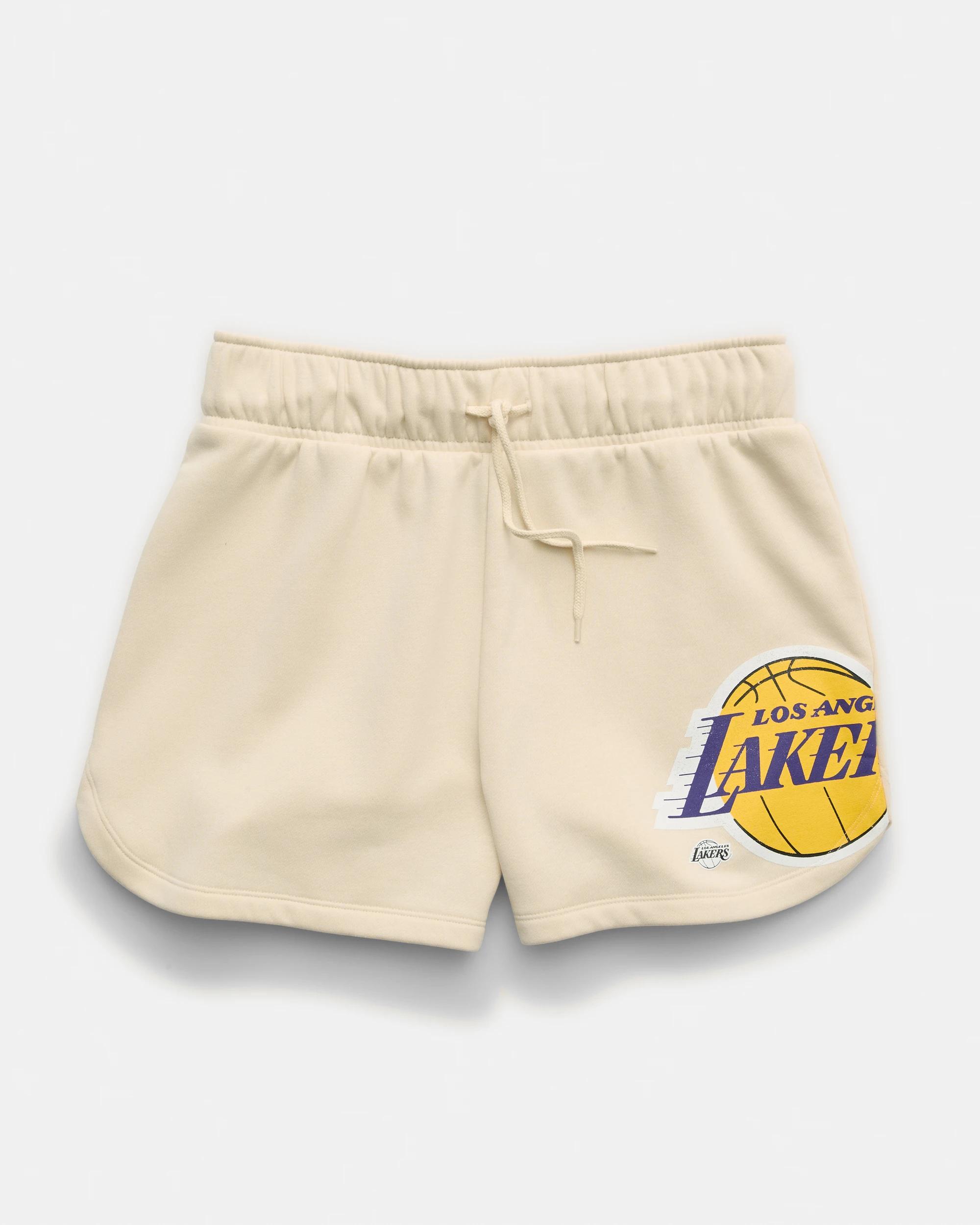 8 Official NBA Lounge Shorts BEIGE LAKERS, 8 of 10