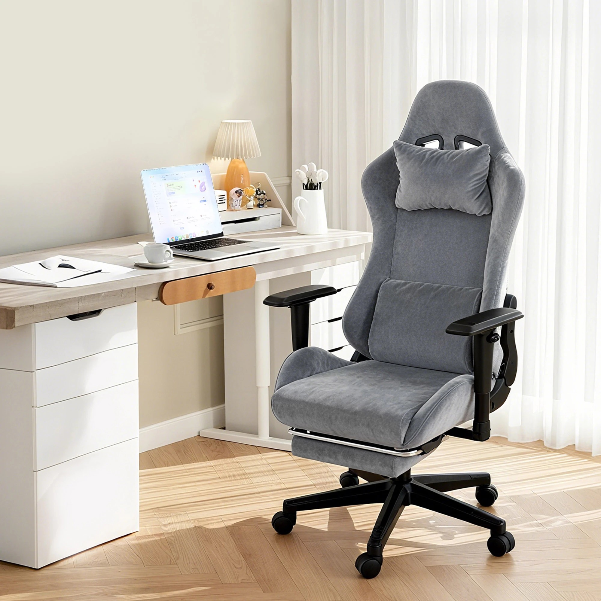 8 Levede Office Chair Ergonomic - Grey, 8 of 9