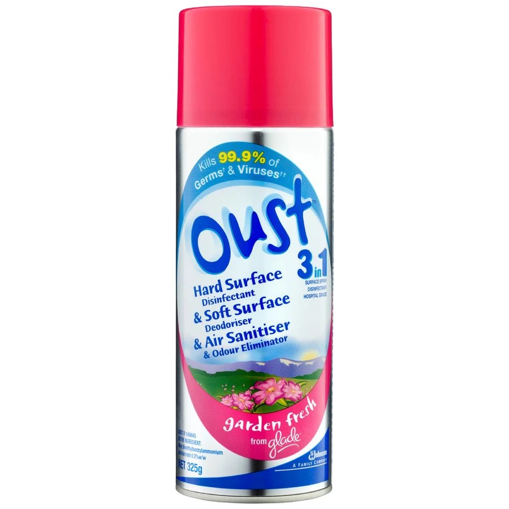 1 Oust 3-in-1 Surface Spray Disinfectant 325g Garden Fresh, 1 of 1
