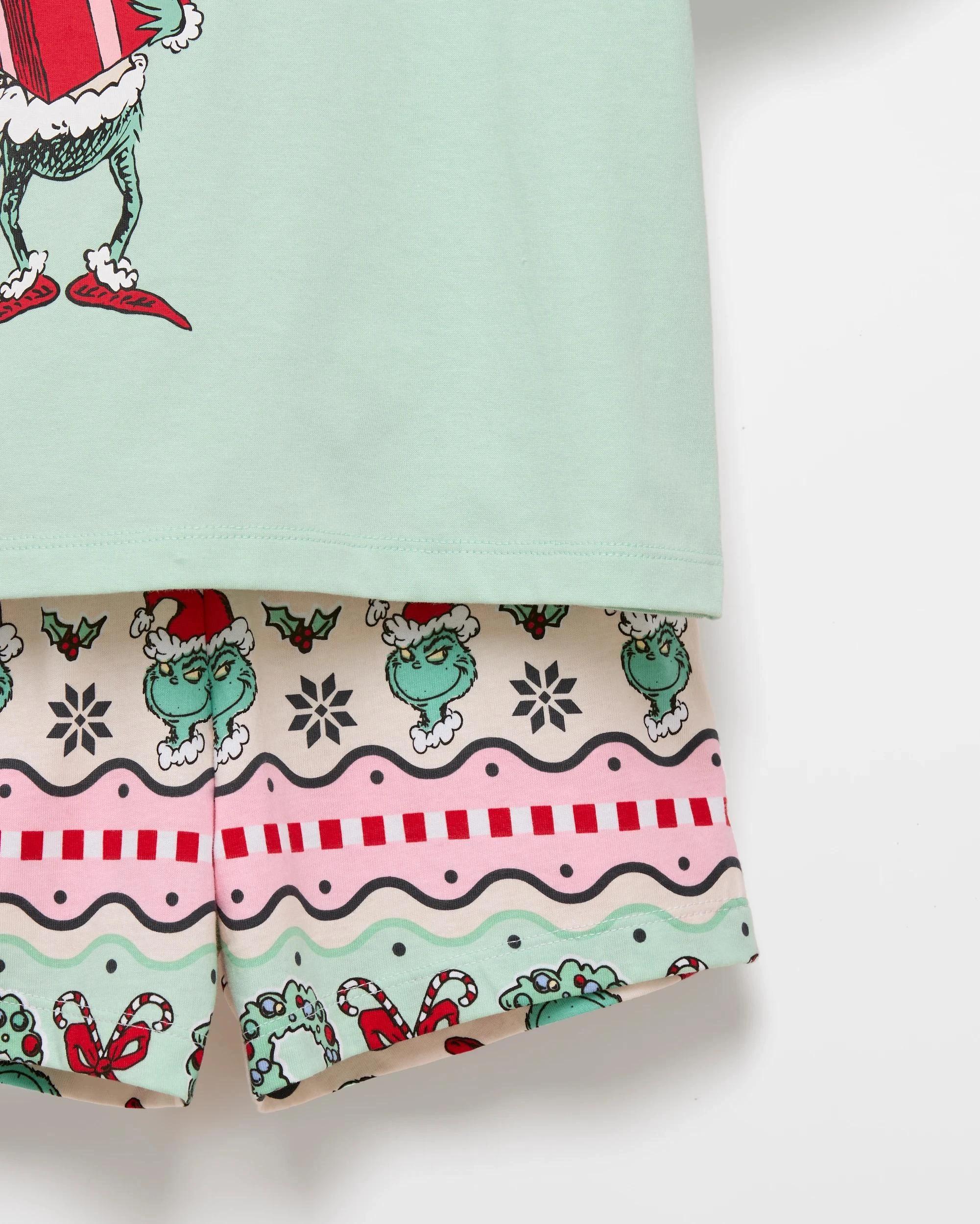 5 The Grinch Family Matching Christmas Grinch Younger Kids Cotton Pyjama Set 08 GRINCH, 5 of 7