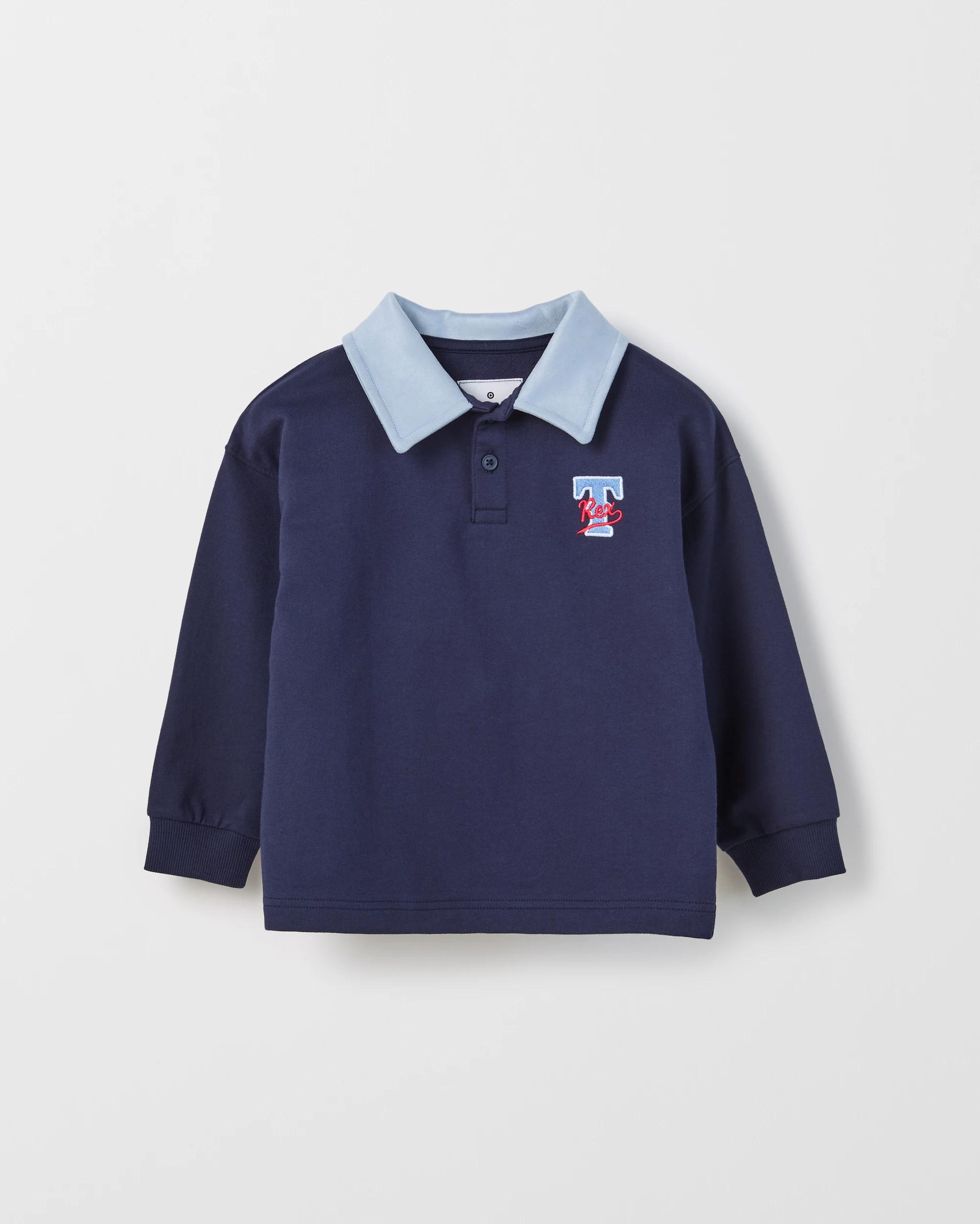 5 Target Kids Australian Cotton Rugby Top NAVY BLUE, 5 of 7