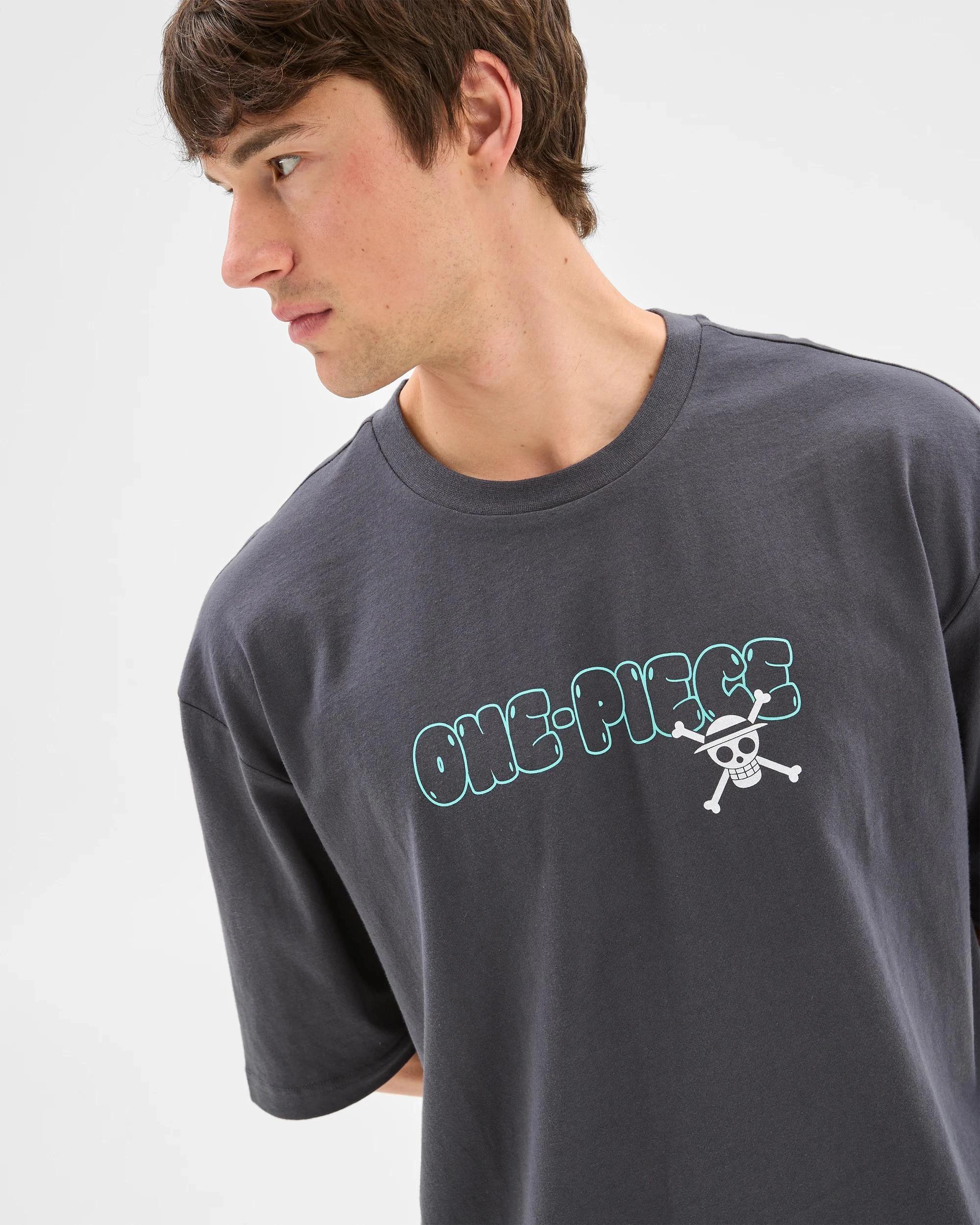 5 Licensed One Piece Straw Hat Crew T-Shirt BLACK, 5 of 6