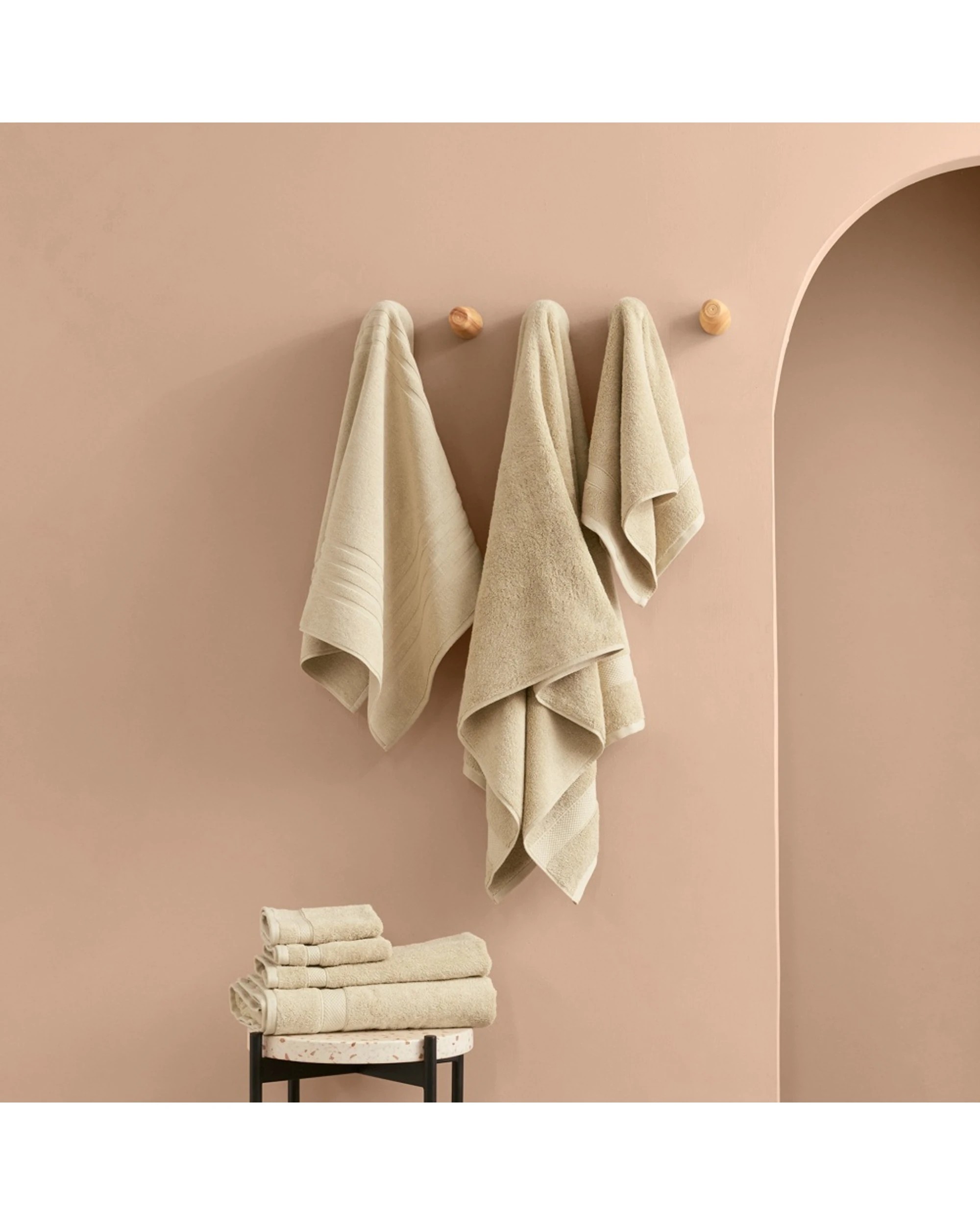 3 Bedding co 7pc Egyptian Cotton 700GSM Luxury Towel Set Plush French - Beige, 3 of 4