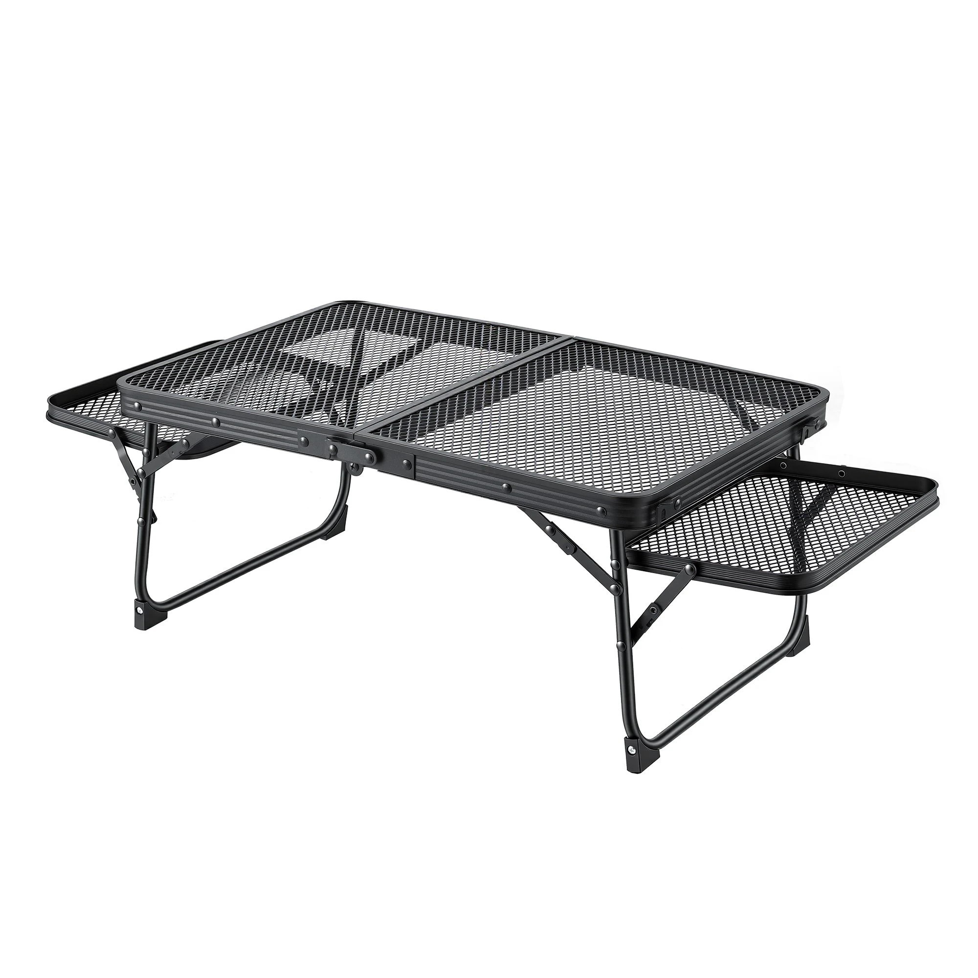 1 Weisshorn Camping Table Mesh Desktop Lightweight Portable Outdoor Folding Grill - Black, 1 of 2
