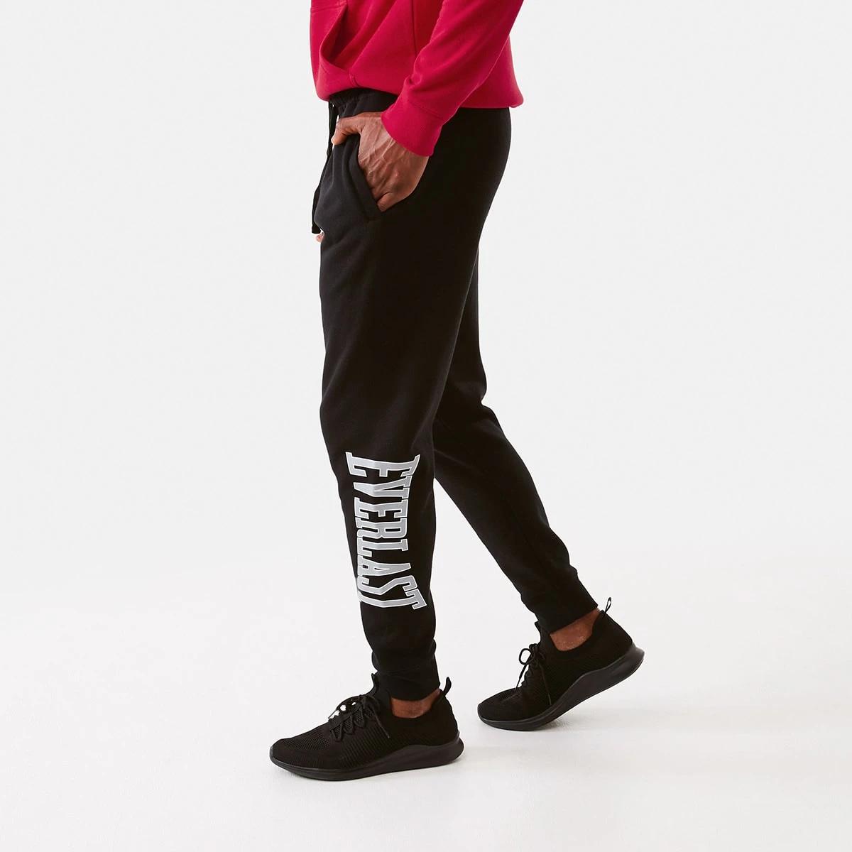 1 Everlast Mens Block Trackpants Black, 1 of 7