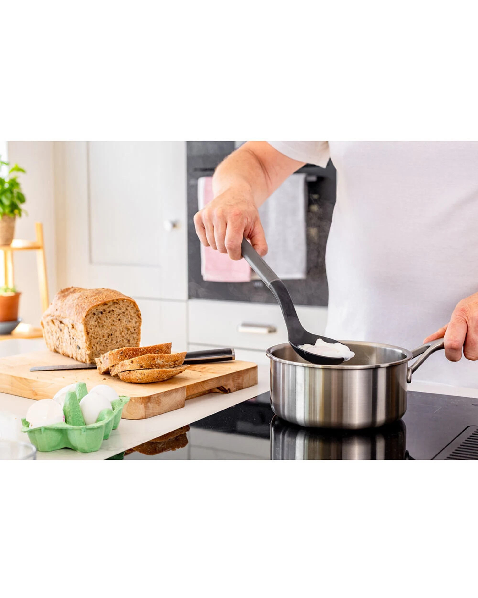 4 KitchenAid Classic Slotted Nylon Cooking Spoon 2PK Heat Resistant Ergonomic Handle - Charcoal, 4 of 6