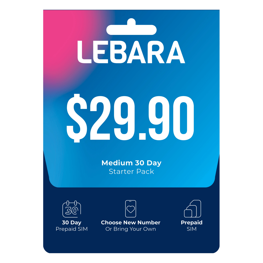 1 Lebara $29.90 Medium 30 Day Starter Pack, 1 of 2