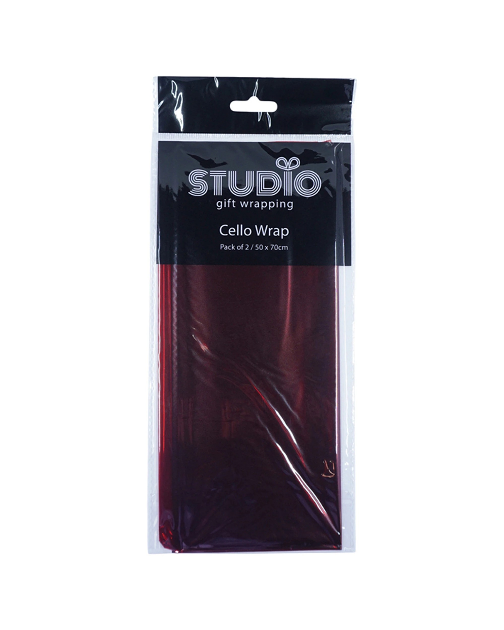 3 2pc Studio Gift Wrapping Cello Wrap 50x70cm Red Party Decor Present Decor
 - Red, 3 of 3