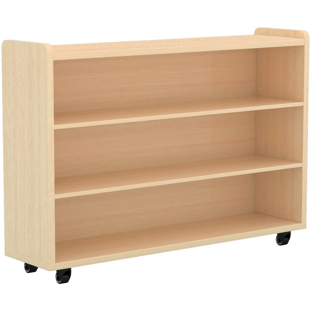 5 Young Kids Educational 3 Shelf Mobile Storage Unit Oak Kids Storage & Furniture, 5 of 5