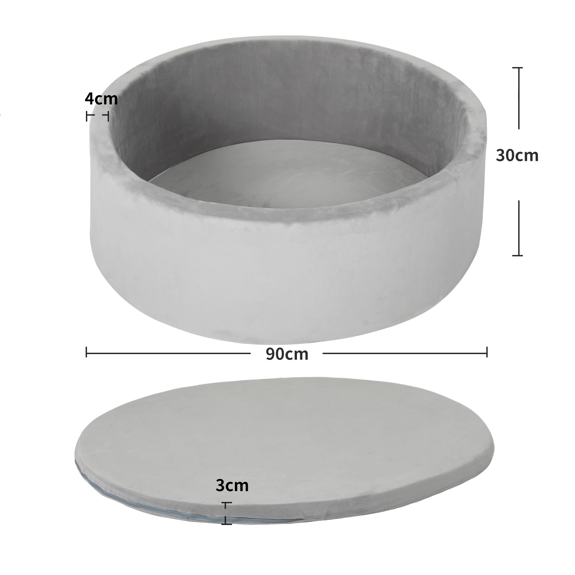 3 Bopeep Kids Ball Pit Play Tent Grey (without Balls), 3 of 6