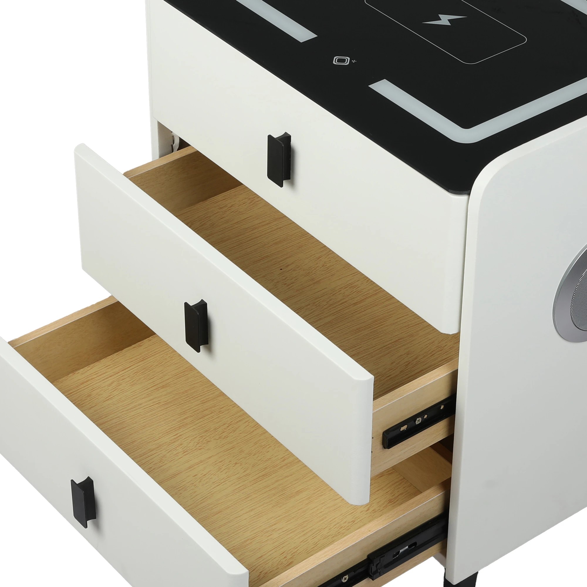 4 Levede Smart Bedside Table 3 Drawers, 4 of 4