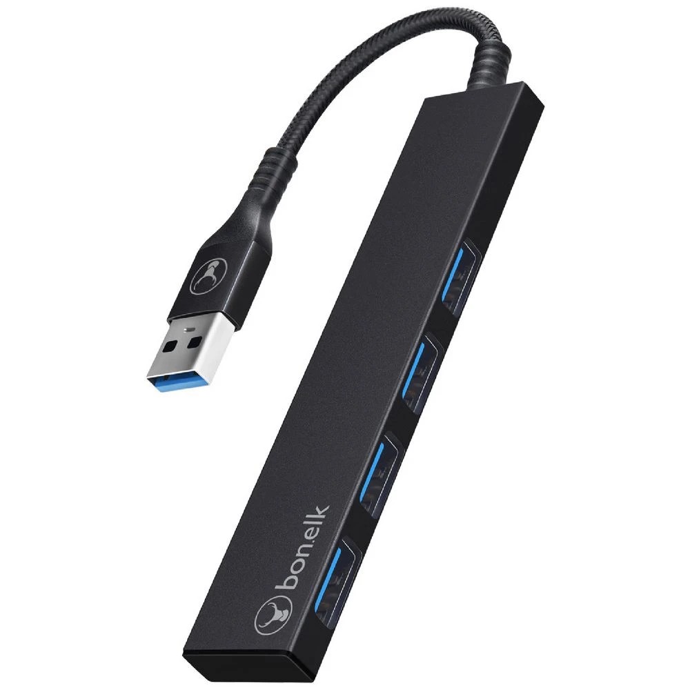 1 Bonelk USB 3.0 4-Port Hub Black, 1 of 2