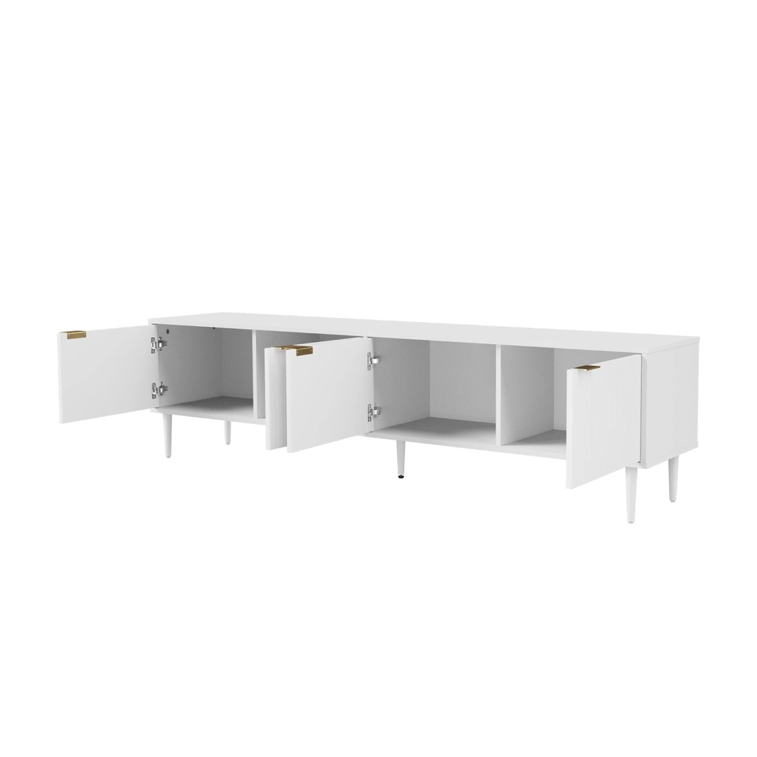 8 Oikiture Tv Cabinet Entertainment Unit Stand 180cm
 - White, 8 of 10