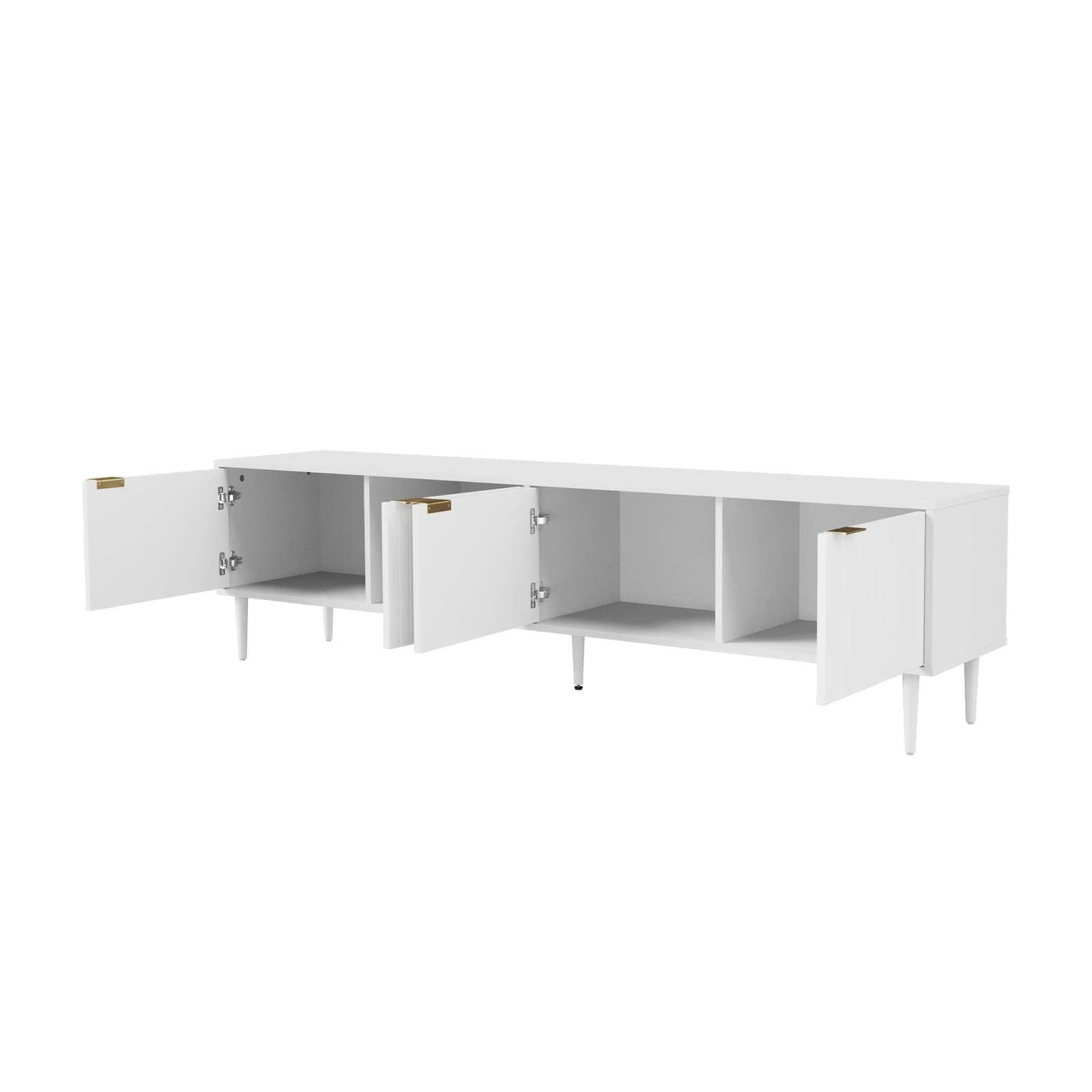7 Oikiture Tv Cabinet Entertainment Unit Stand 180cm
 - White, 7 of 9