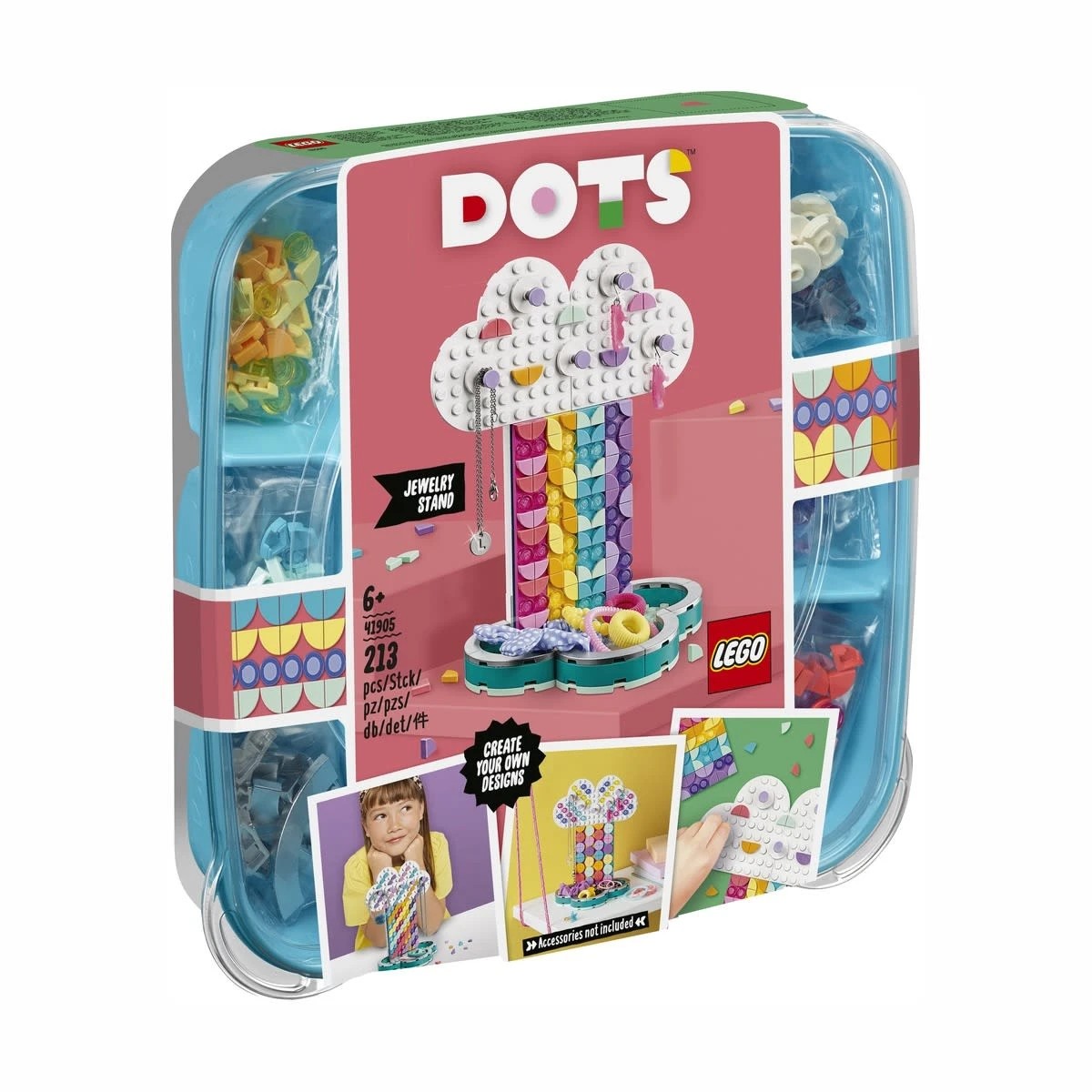 1 LEGO DOTS Rainbow Jewelry Stand Set 41905, 1 of 8