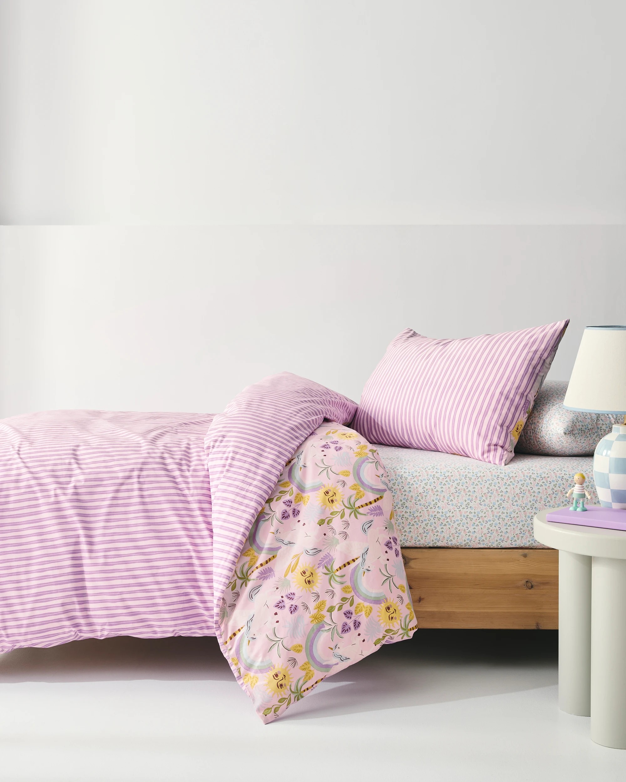 3 Target Unicorn Quilt Cover Set - Single Bed - Pink, 3 of 10