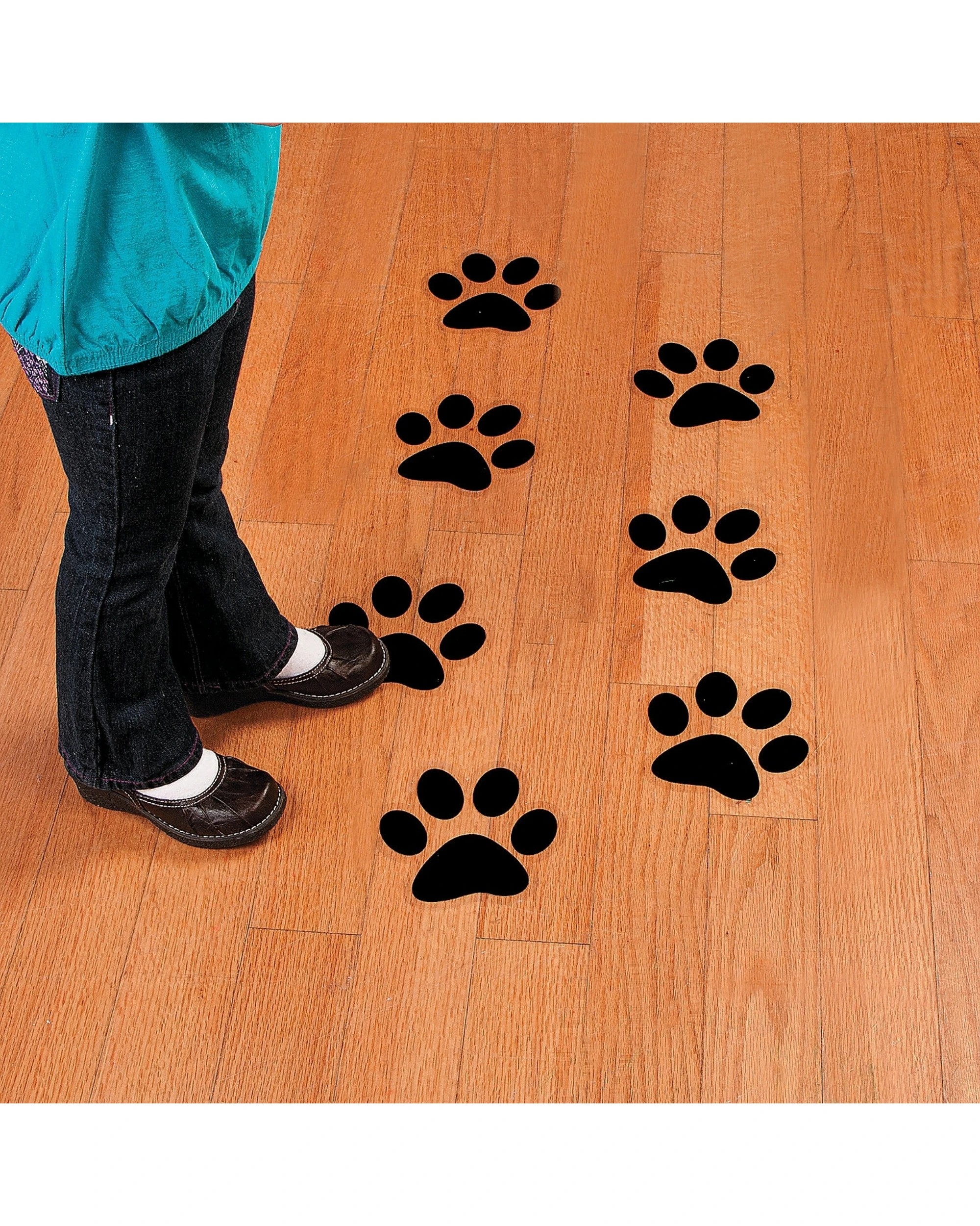 1 Partyrama Paw Print Floor Clings Pack of 12, 1 of 3