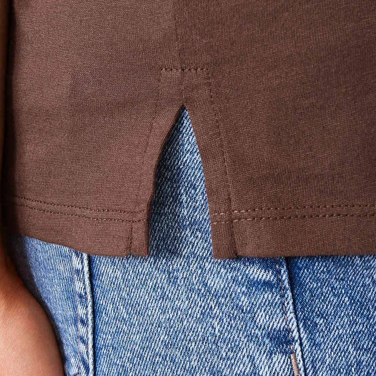 6 Short Sleeve Australian Cotton T-shirt Walnut, 6 of 6