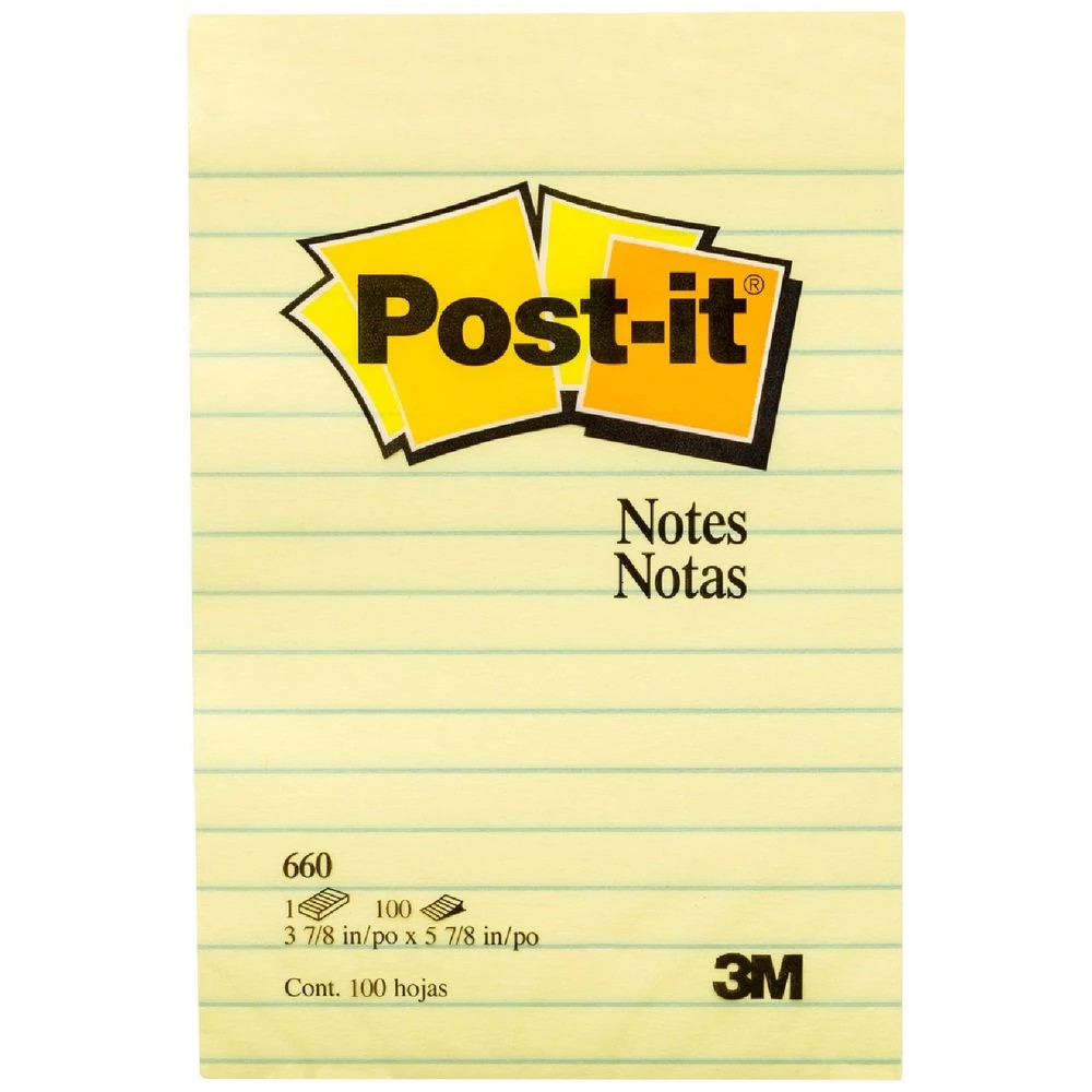 1 Post-it Lined Notes 101 x 152mm Yellow, 1 of 6