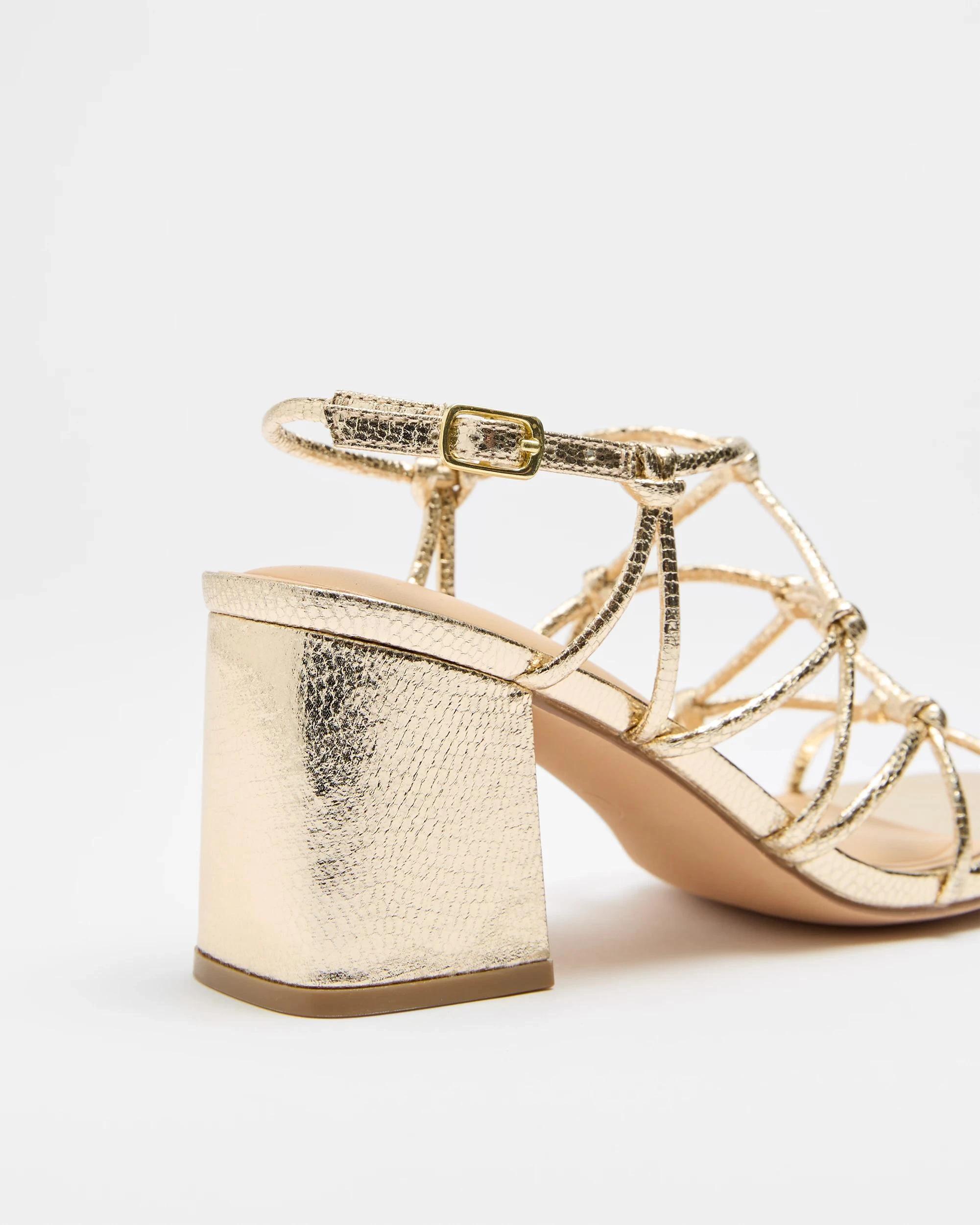 2 Target Woman Womens Strappy Mid Heel - Sarry GOLD, 2 of 3