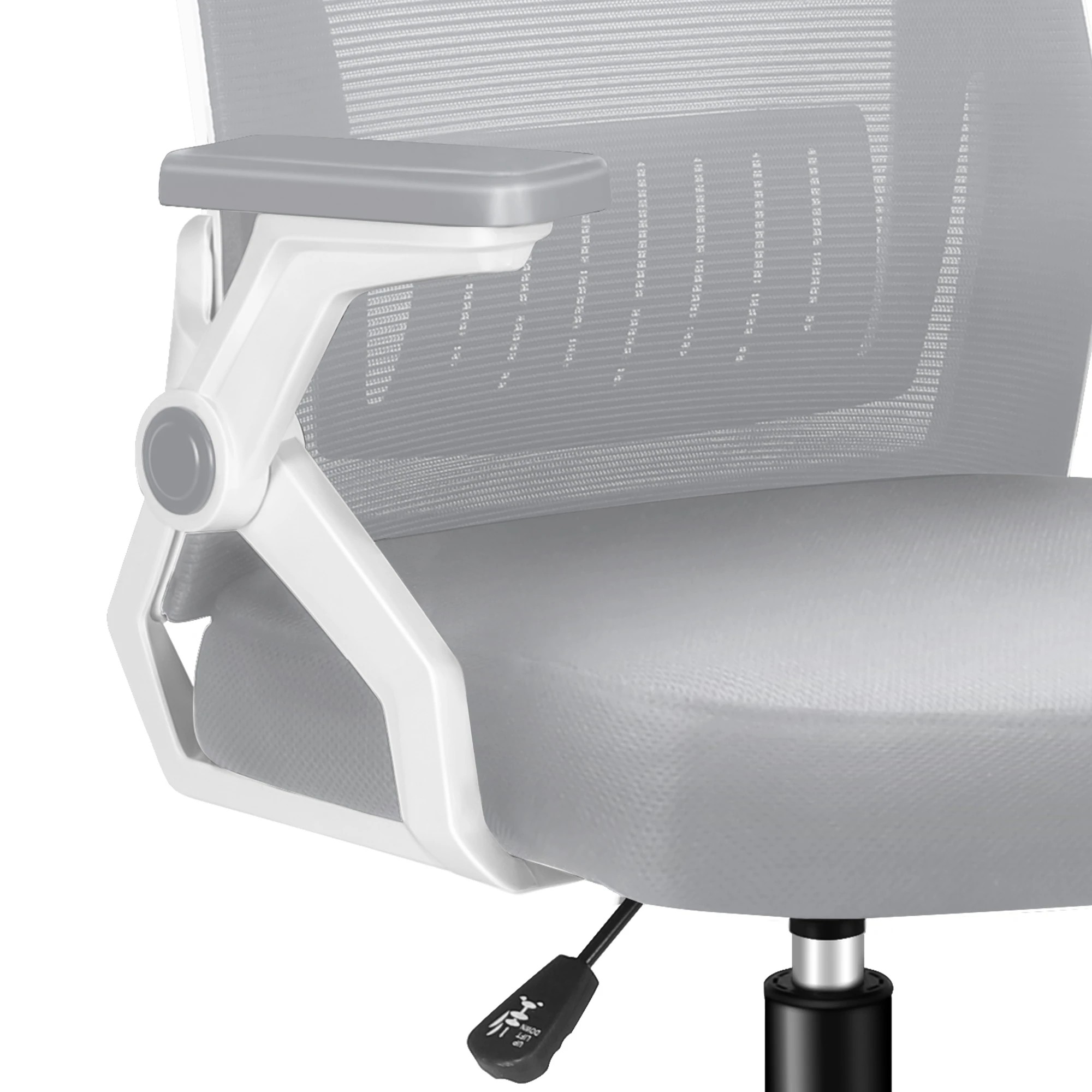 7 Alfordson Mesh Office Chair Gaming Executive Computer Fabric Seat Racing Work - White Grey, 7 of 10