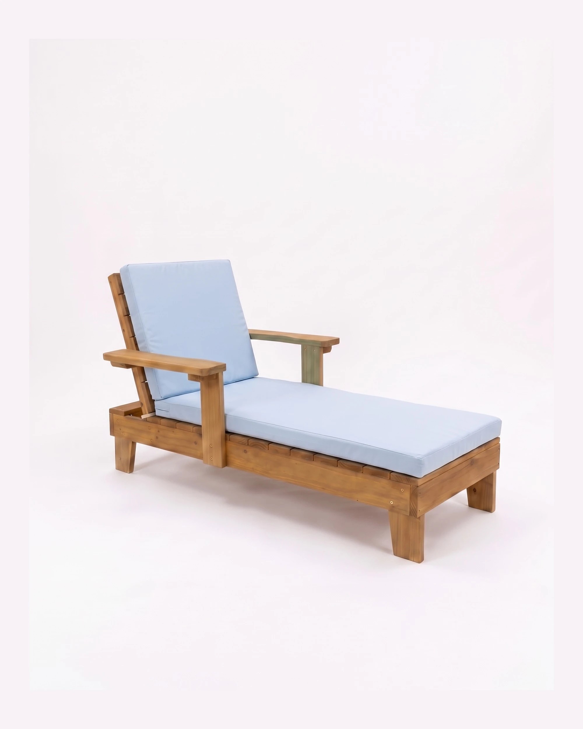 1 Hide & Seek Kids Sun Lounge with Cushion - Baby - Blue, 1 of 5