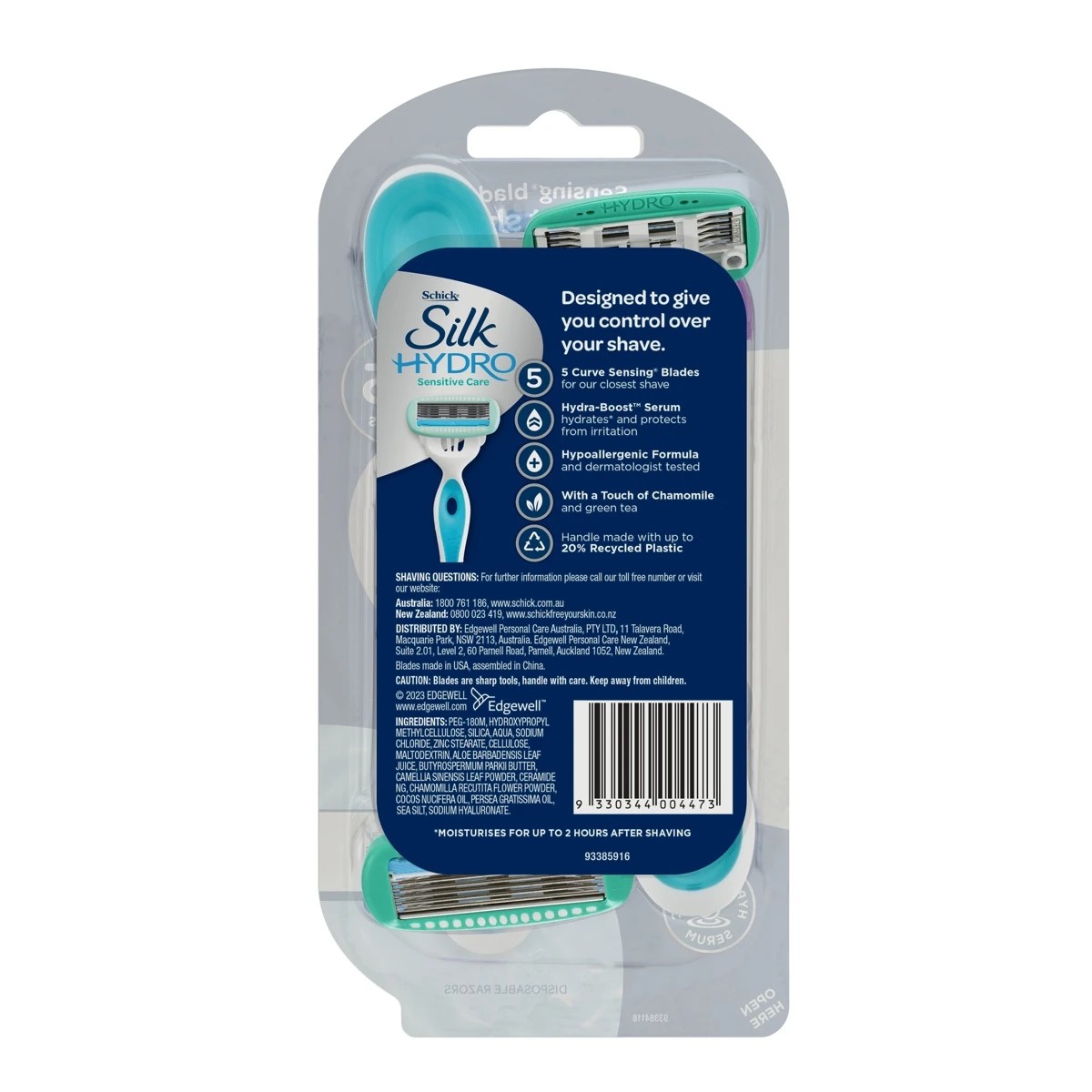 5 Schick 2 Pack Hydro Silk Sensitive Care Disposable Razor, 5 of 5