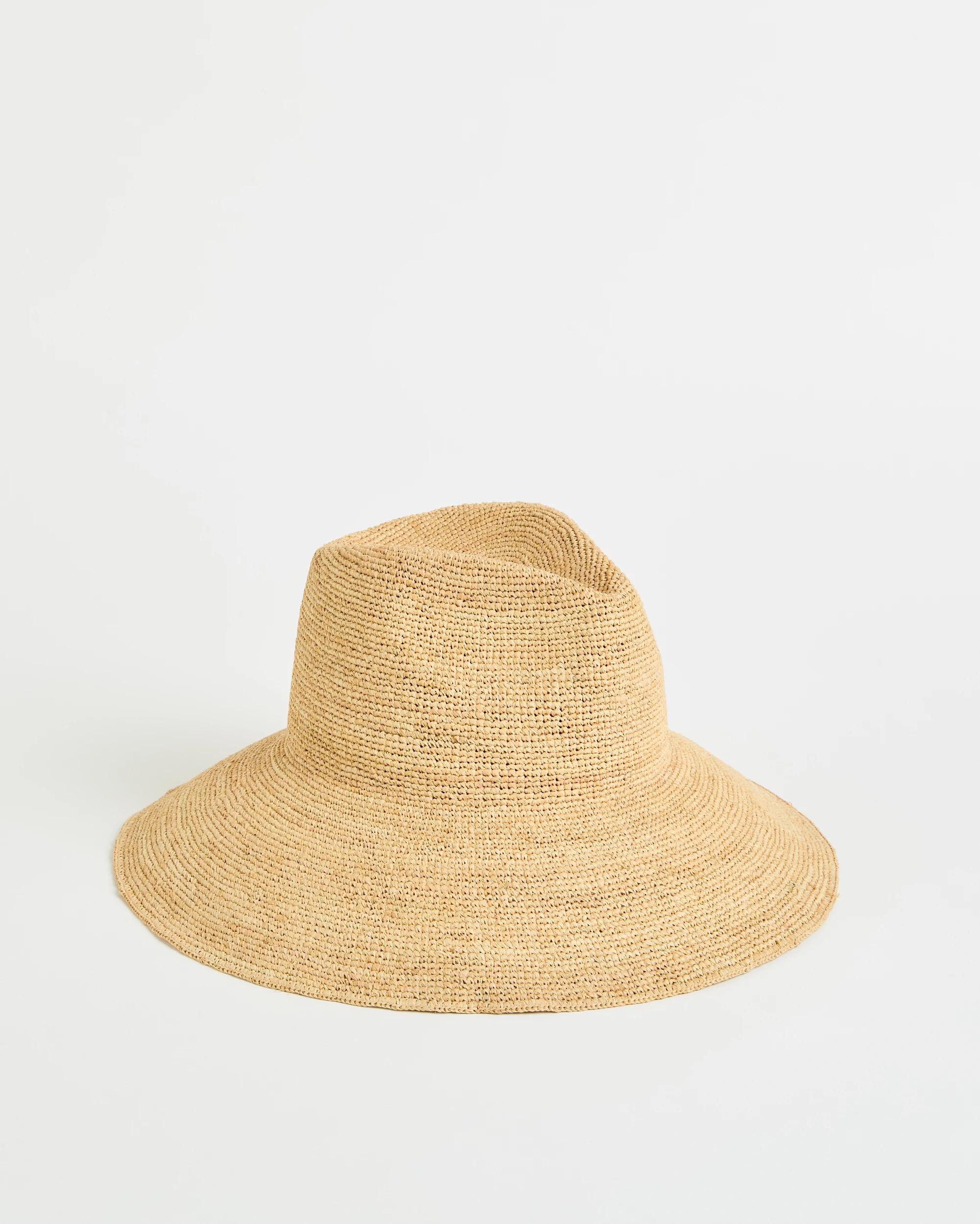 1 Target Accessories Raffia Wide Brim Fedora Hat NATURAL, 1 of 2
