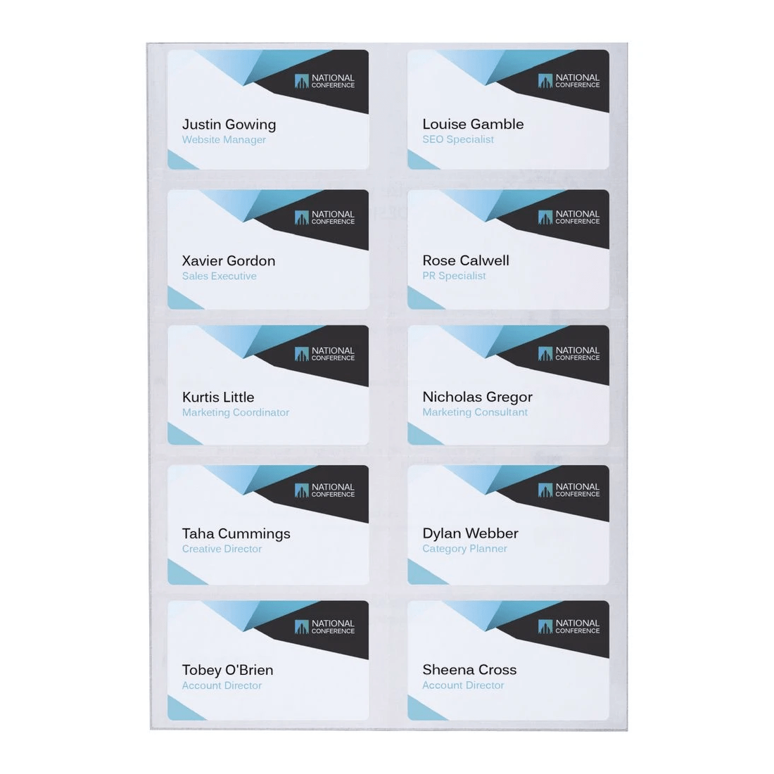 4 Avery Fabric Name Badge Labels 88 x 52mm White 150 Pack, 4 of 10