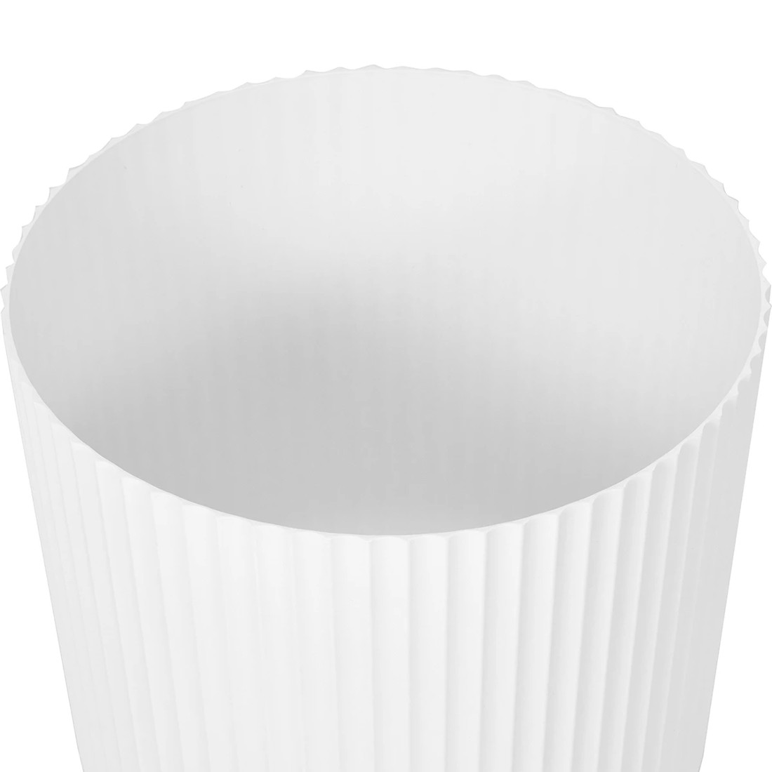 4 38cm Linear Plastic Pot - White, 4 of 5