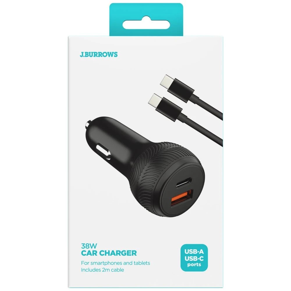 4 J.Burrows Dual USB-C/A Car Charger 38 W, 4 of 5