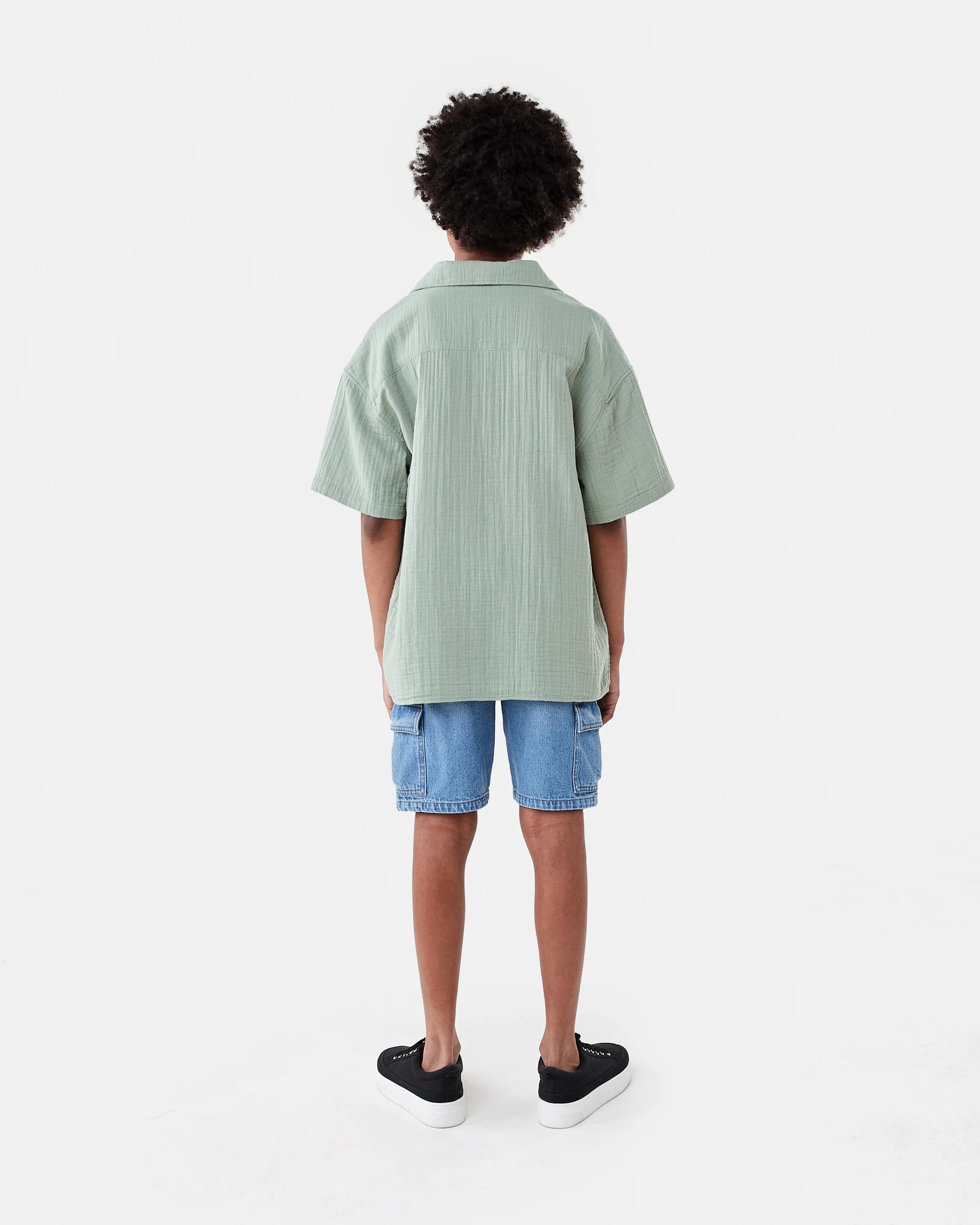 7 Short Sleeve Double Cloth Shirt Lpad Green, 7 of 7