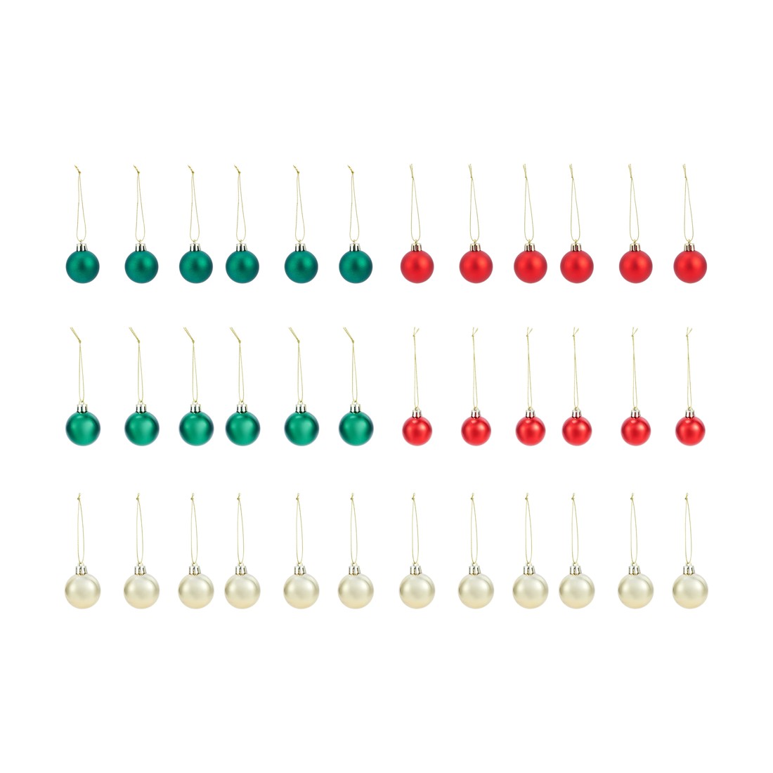 2 36 Pack 4cm Traditional Baubles, 2 of 9
