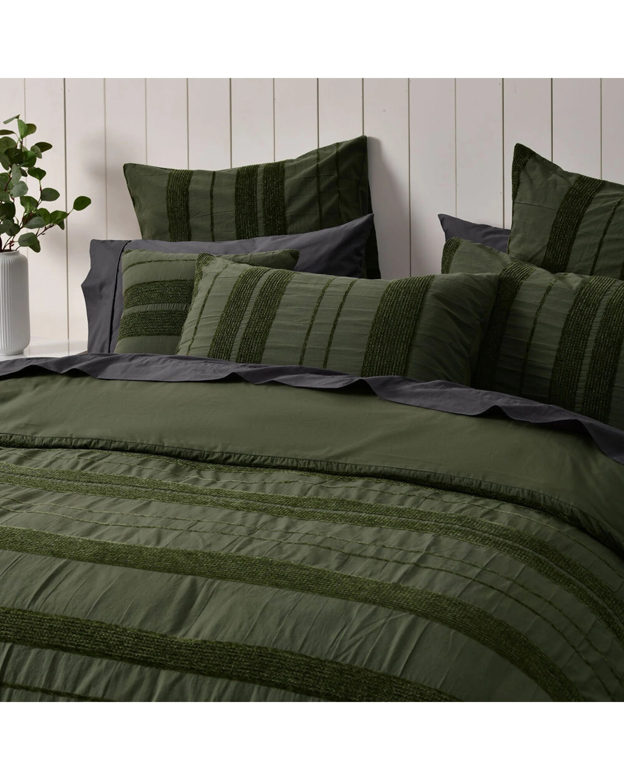 2 Bianca Avery Super King Polyester Cotton Quilt Cover Set With Pillowcases - Green, 2 of 4