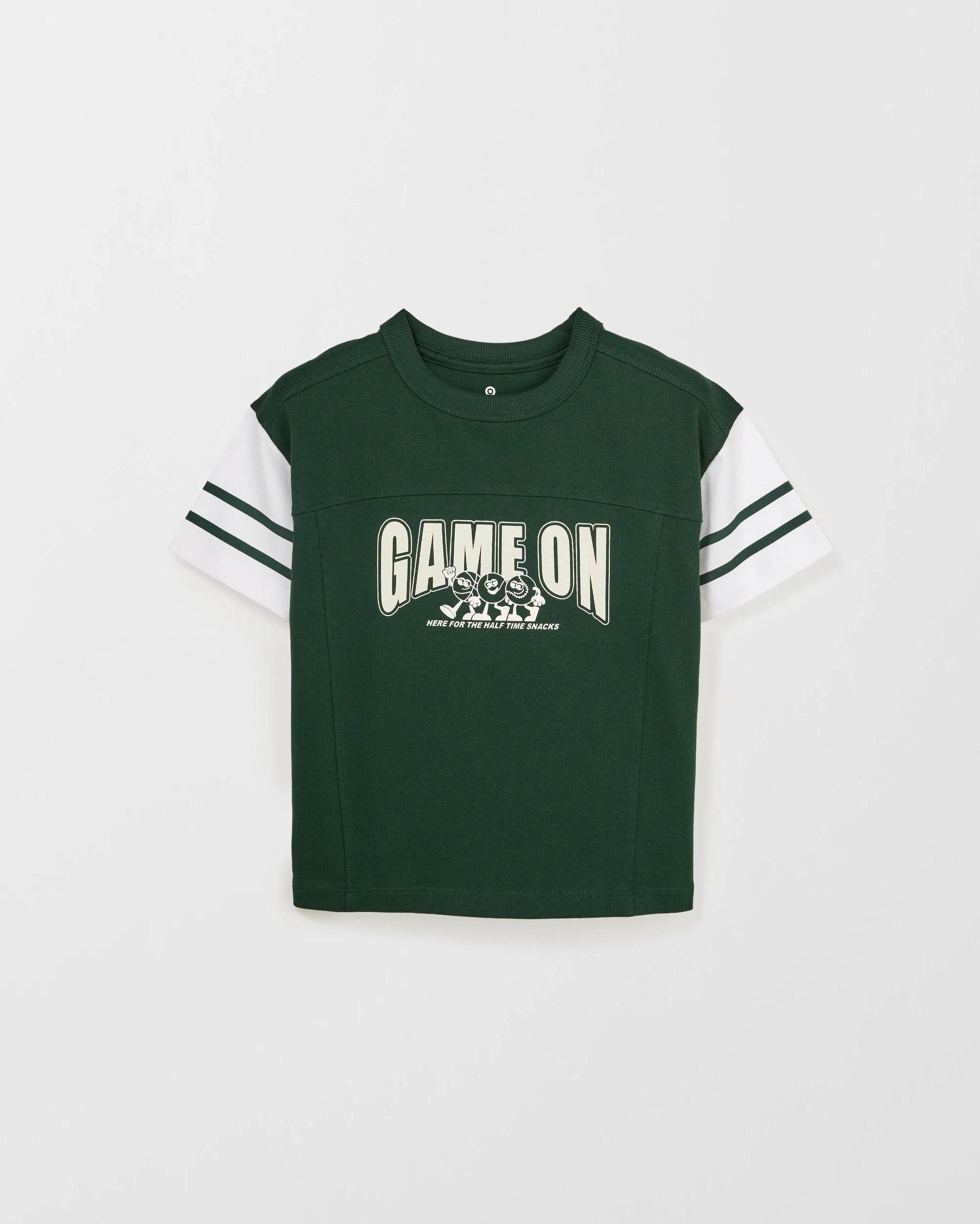 1 Target Kids Australian Cotton Short Sleeve Oversized T-Shirt GREEN, 1 of 2