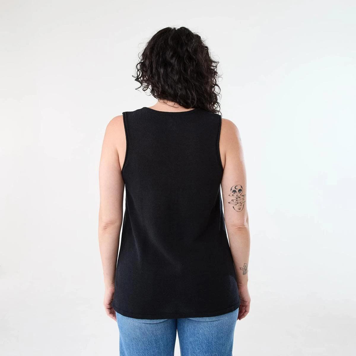 3 Sleeveless Longline Vest BLACK, 3 of 6