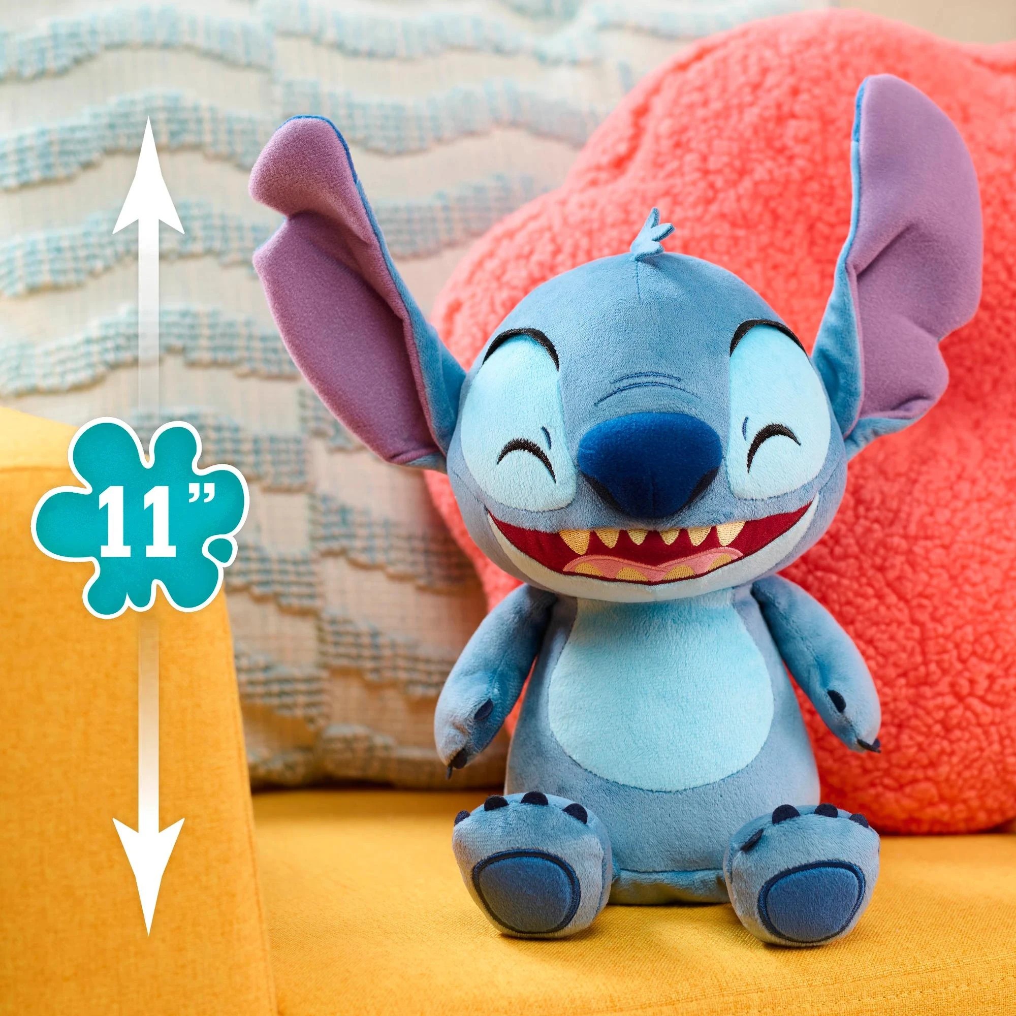 4 Stitch 11-inch Crack Me Up Feature Plush - Blue, 4 of 4