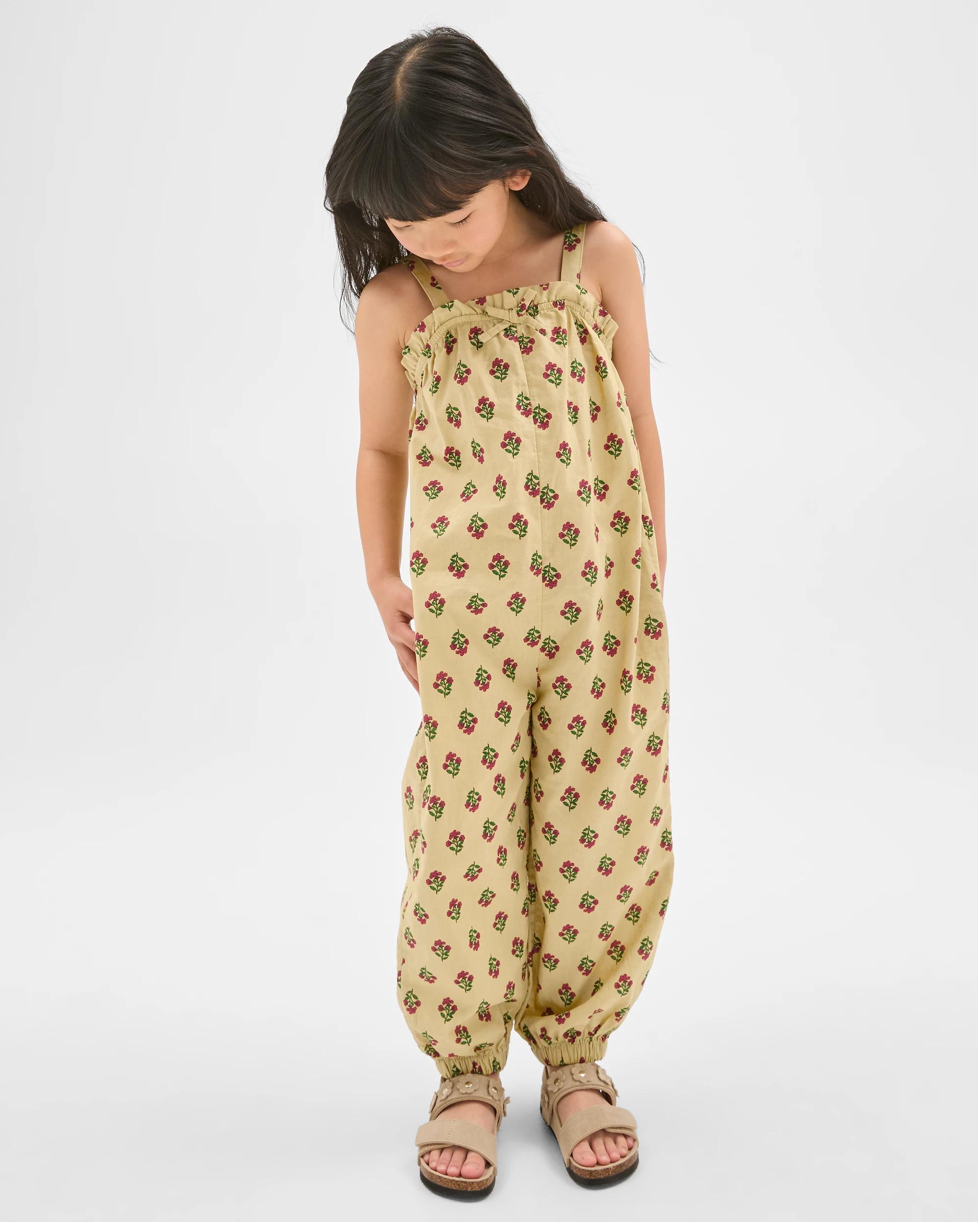 1 Target Kids Australian Cotton Blend Jumpsuit STAMP ALL OVER PRINT GREEN, 1 of 4